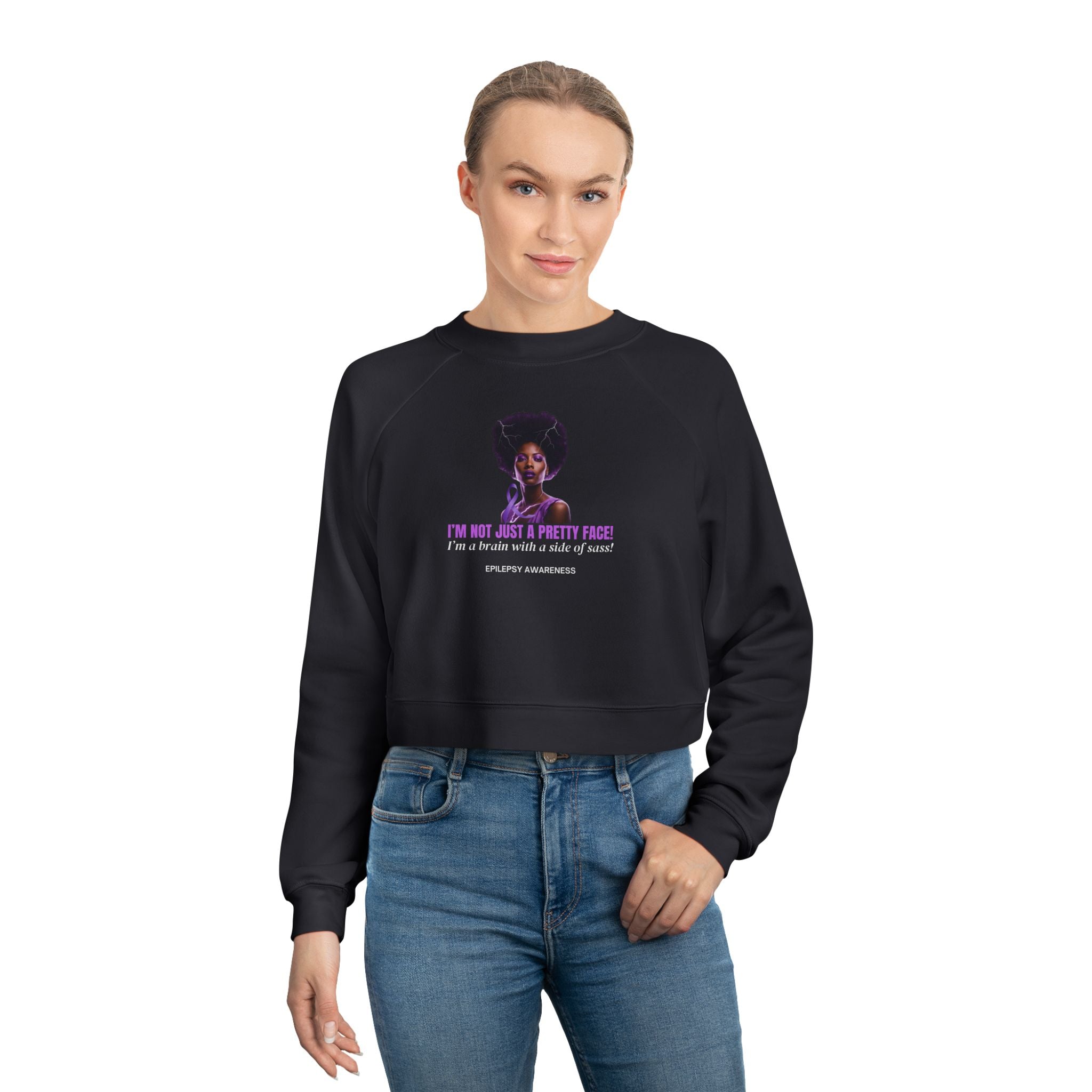 Sassy Brain Women's Cropped Fleece Pullover - EpiAl's Shop