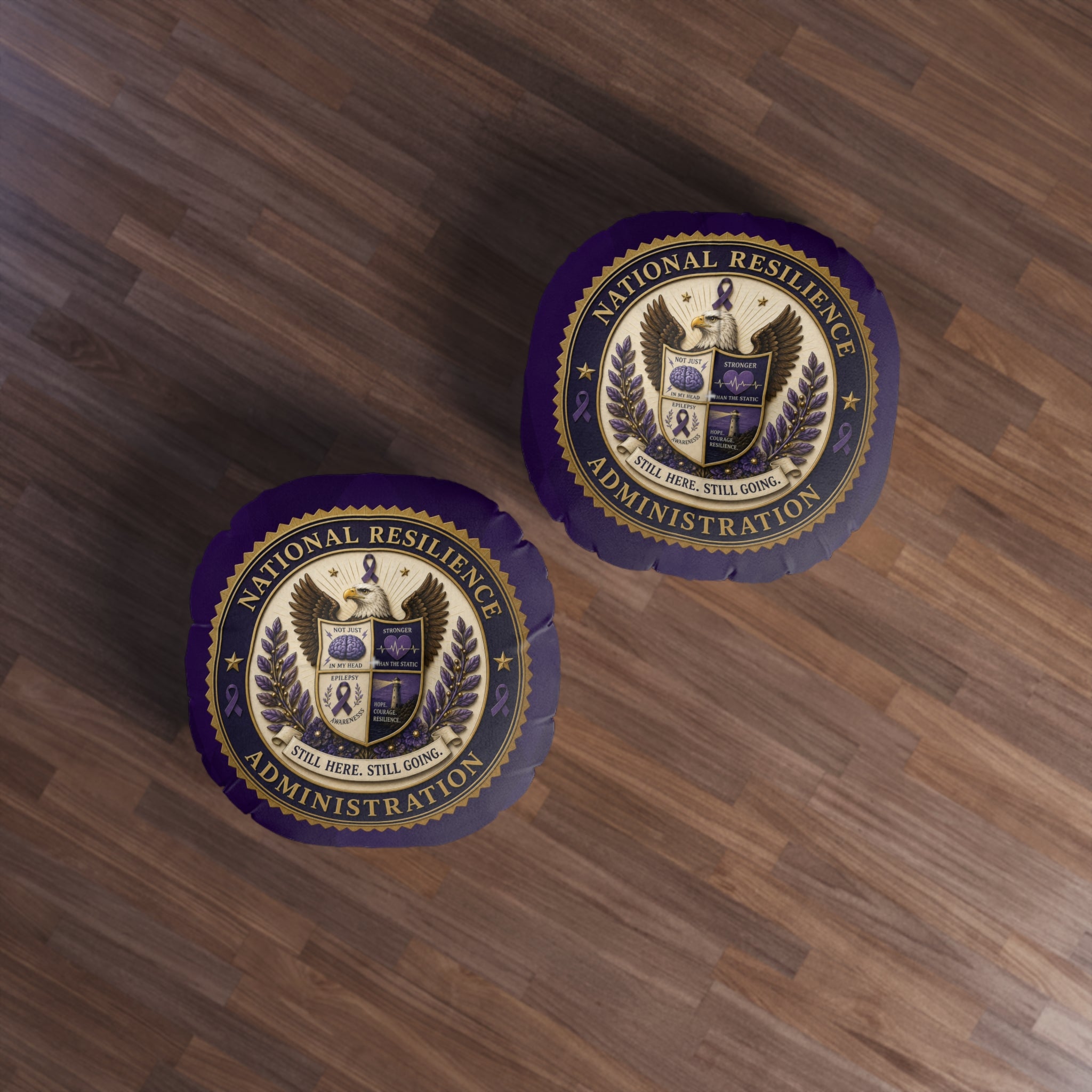National Resilience Administration Epilepsy Awareness Floor Pillow
