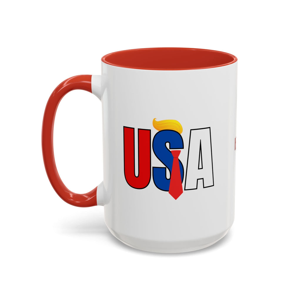 Trump USA Accent Coffee Mug Printify