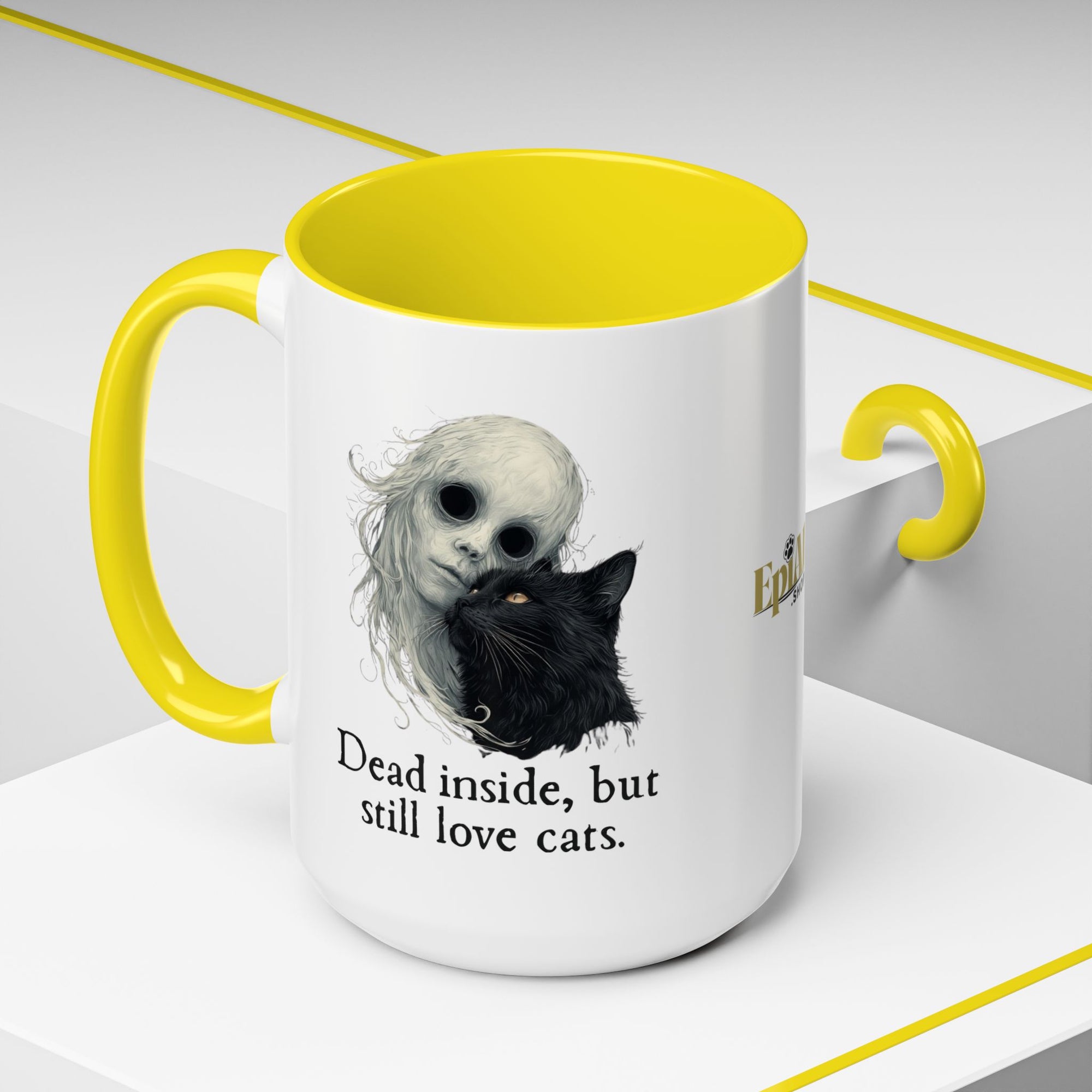 Spooky Dead Inside Cat Lover Coffee Mug