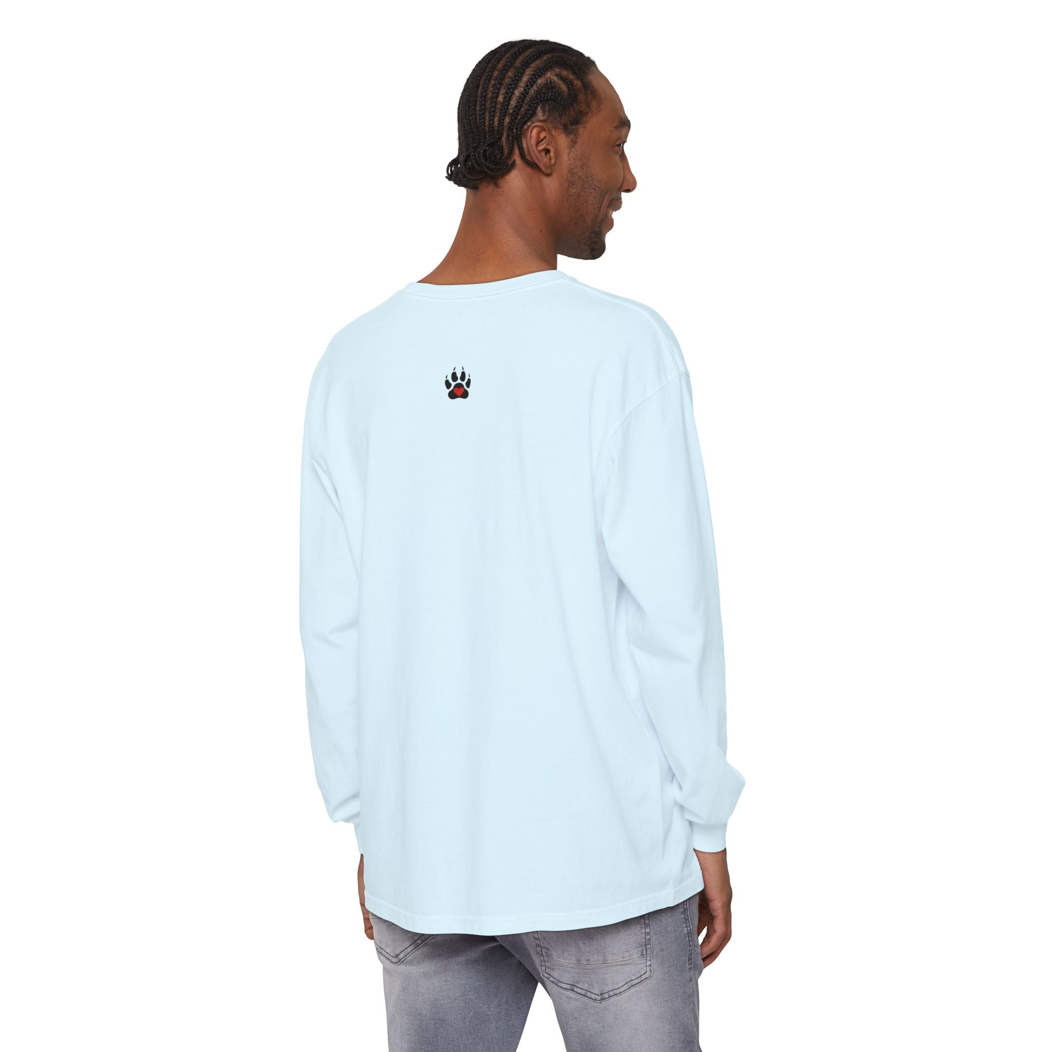 Raccoonnoisseur Garment-Dyed Long Sleeve Shirt | Funny Raccoon Graphic Tee