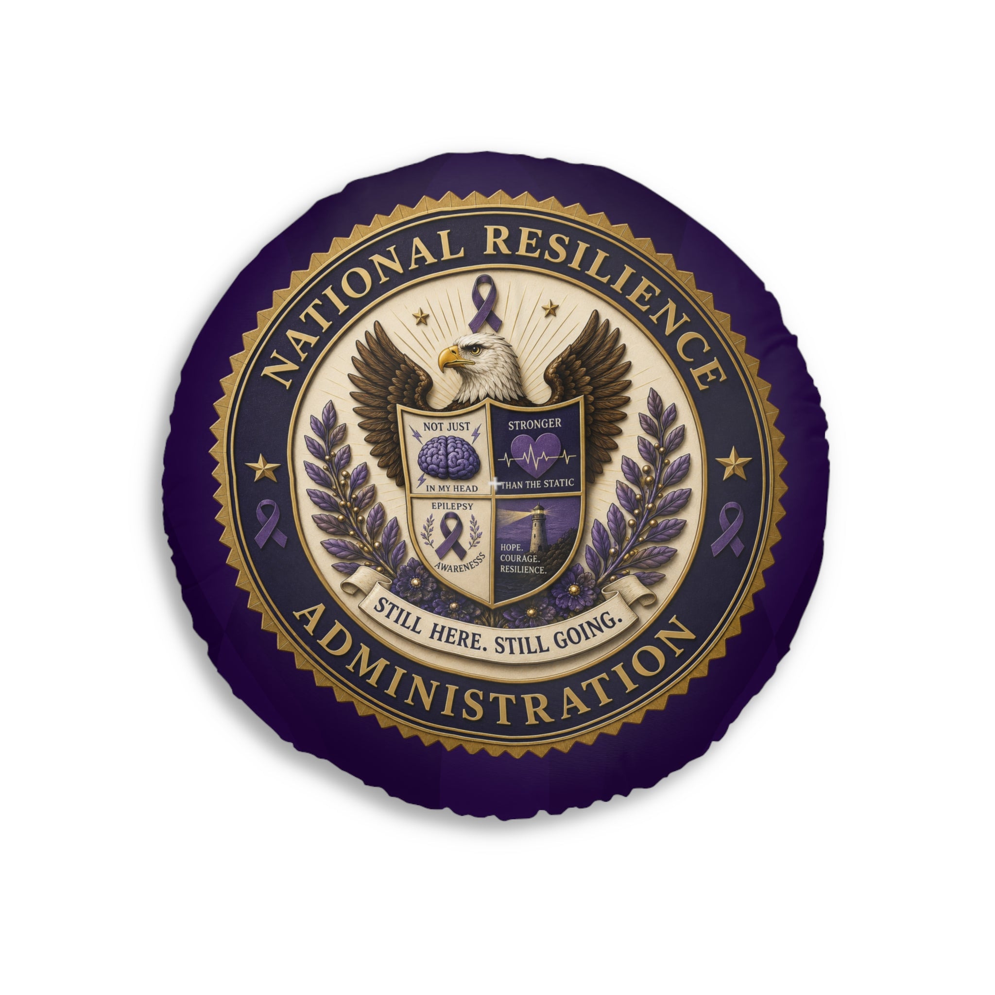 National Resilience Administration Epilepsy Awareness Floor Pillow