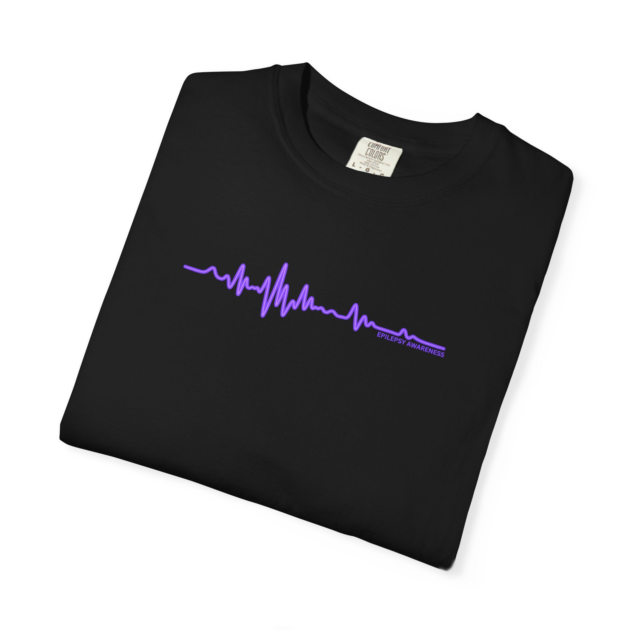 Minimalist Epilepsy Awareness EEG Wave Unisex T-Shirt – Purple Line Design
