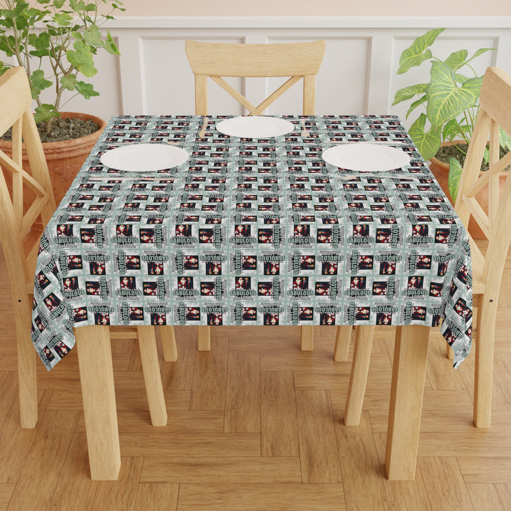 Santa Trump Fabulous List Christmas Tablecloth