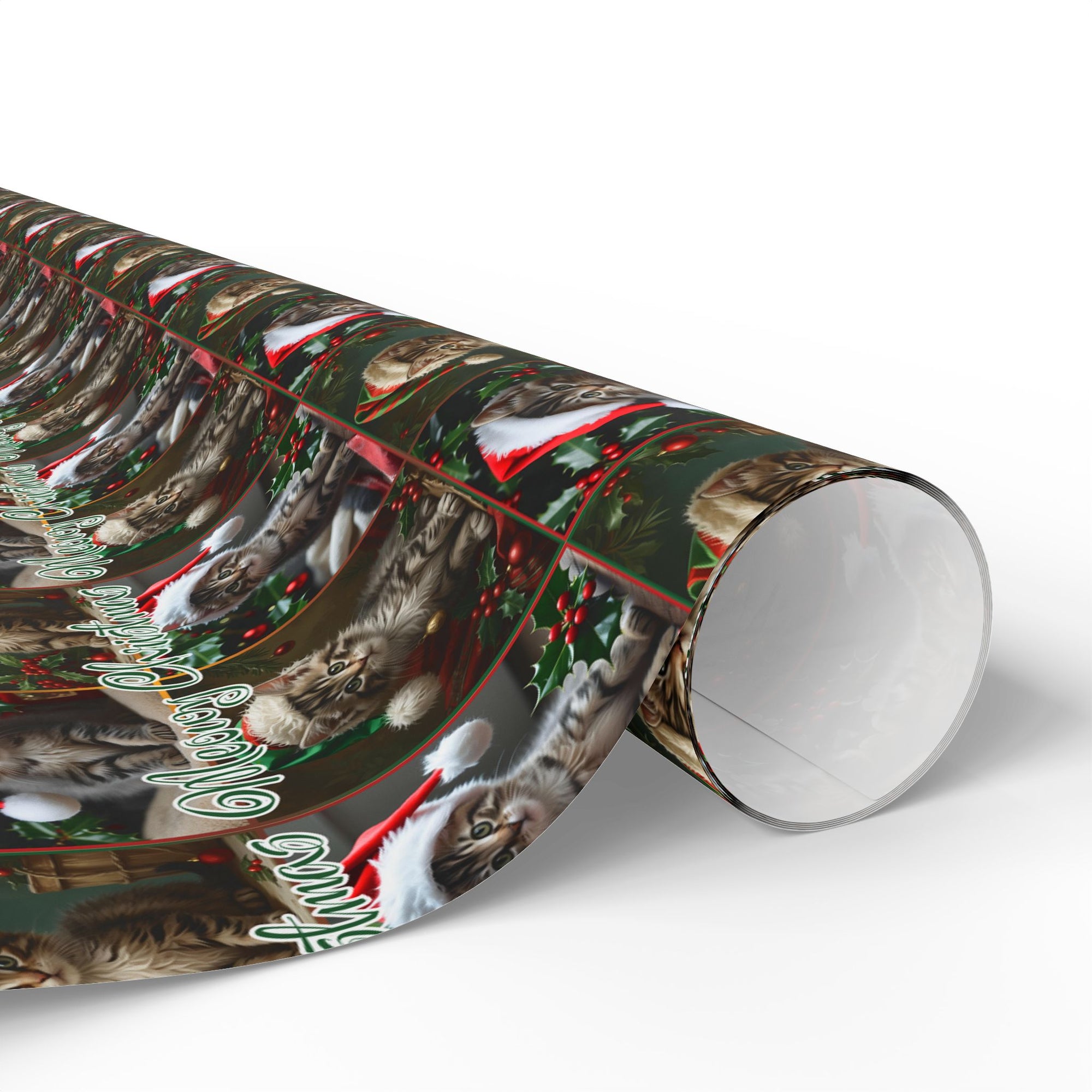 Meowy Christmas Kitten Themed Gift Wrap