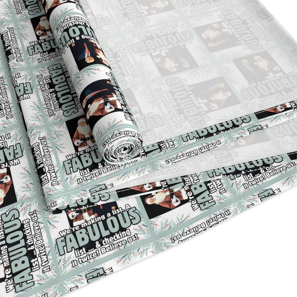 Trump Santa Fabulous List Christmas Table Runner