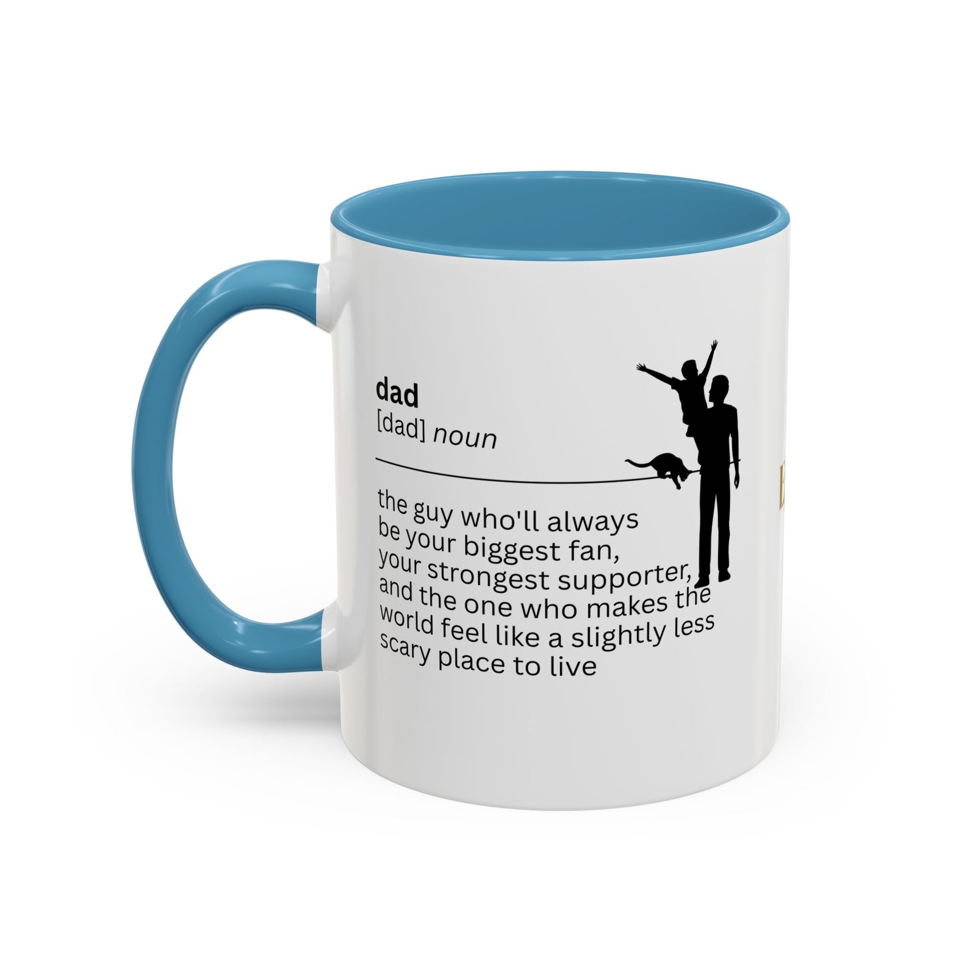Dad Biggest Fan Accent Coffee Mug - Perfect Gift for Dads