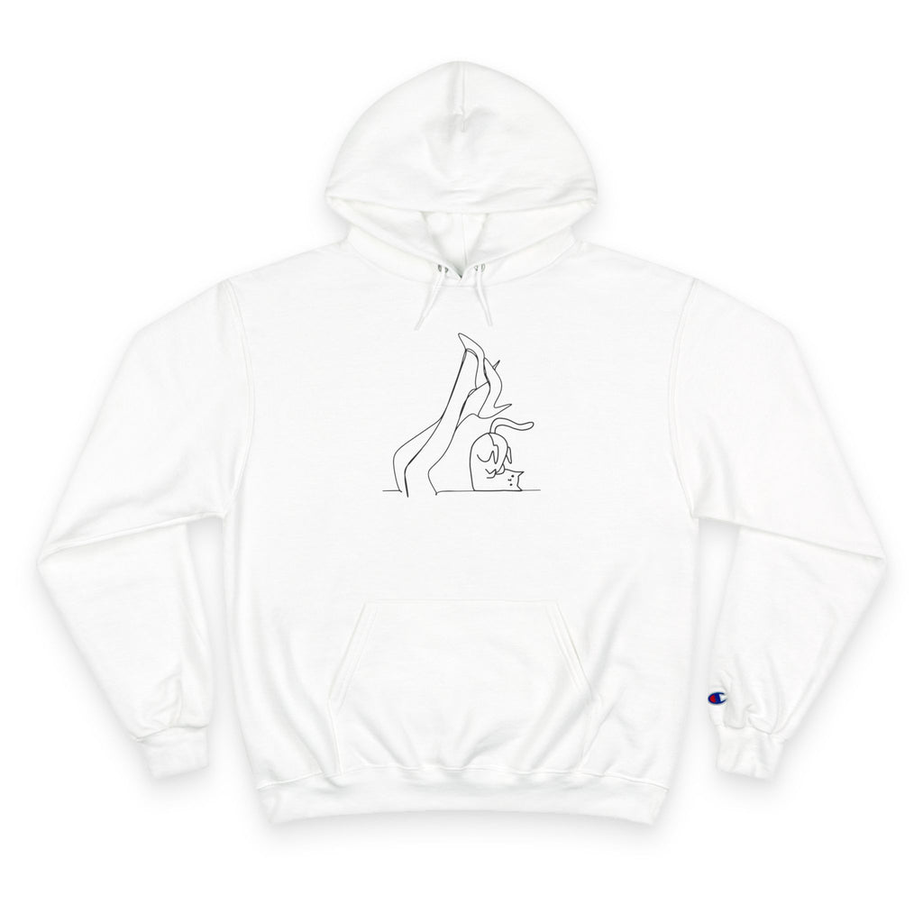 Cat Lady Legs Minimalist Art Hoodie