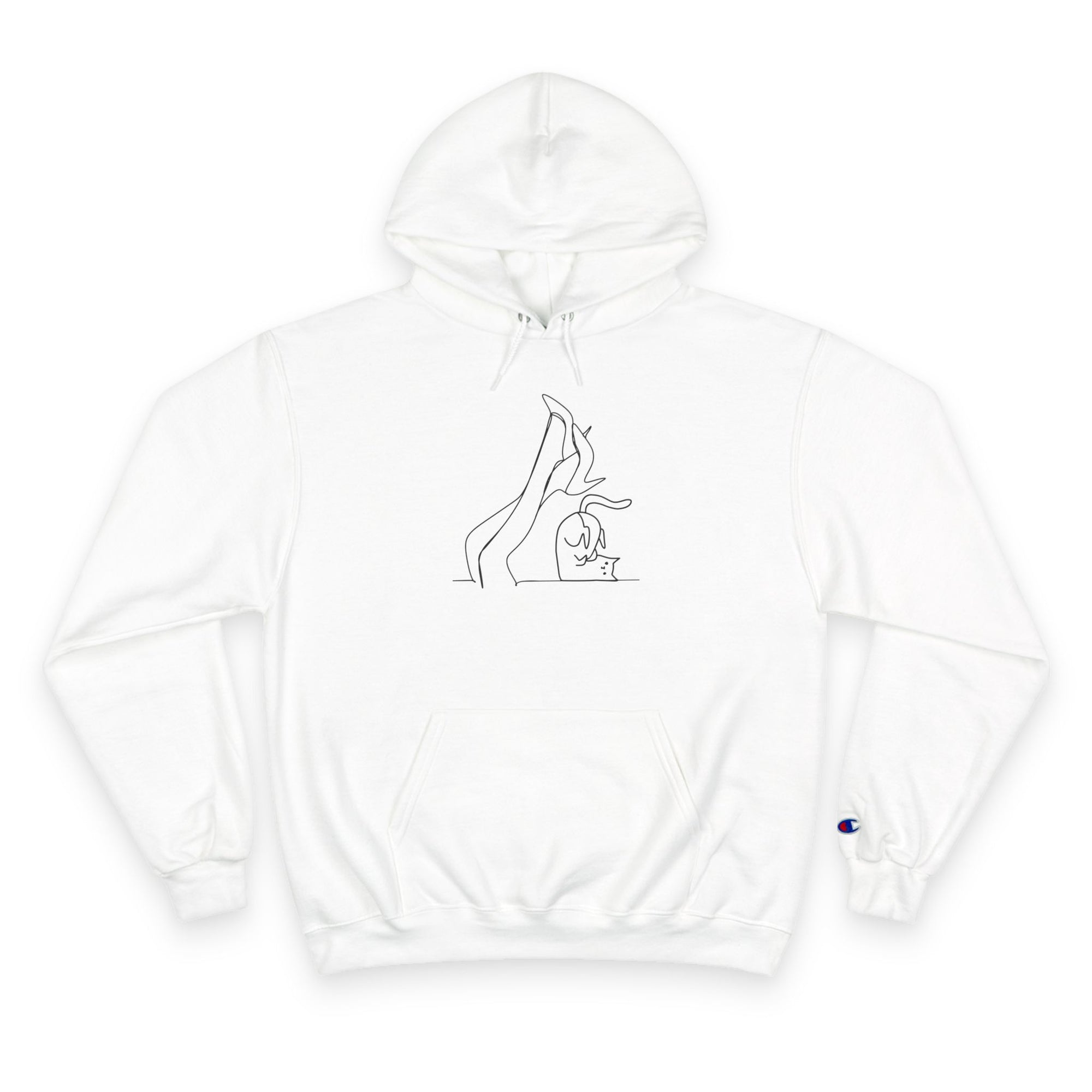 Cat Lady Legs Minimalist Art Hoodie