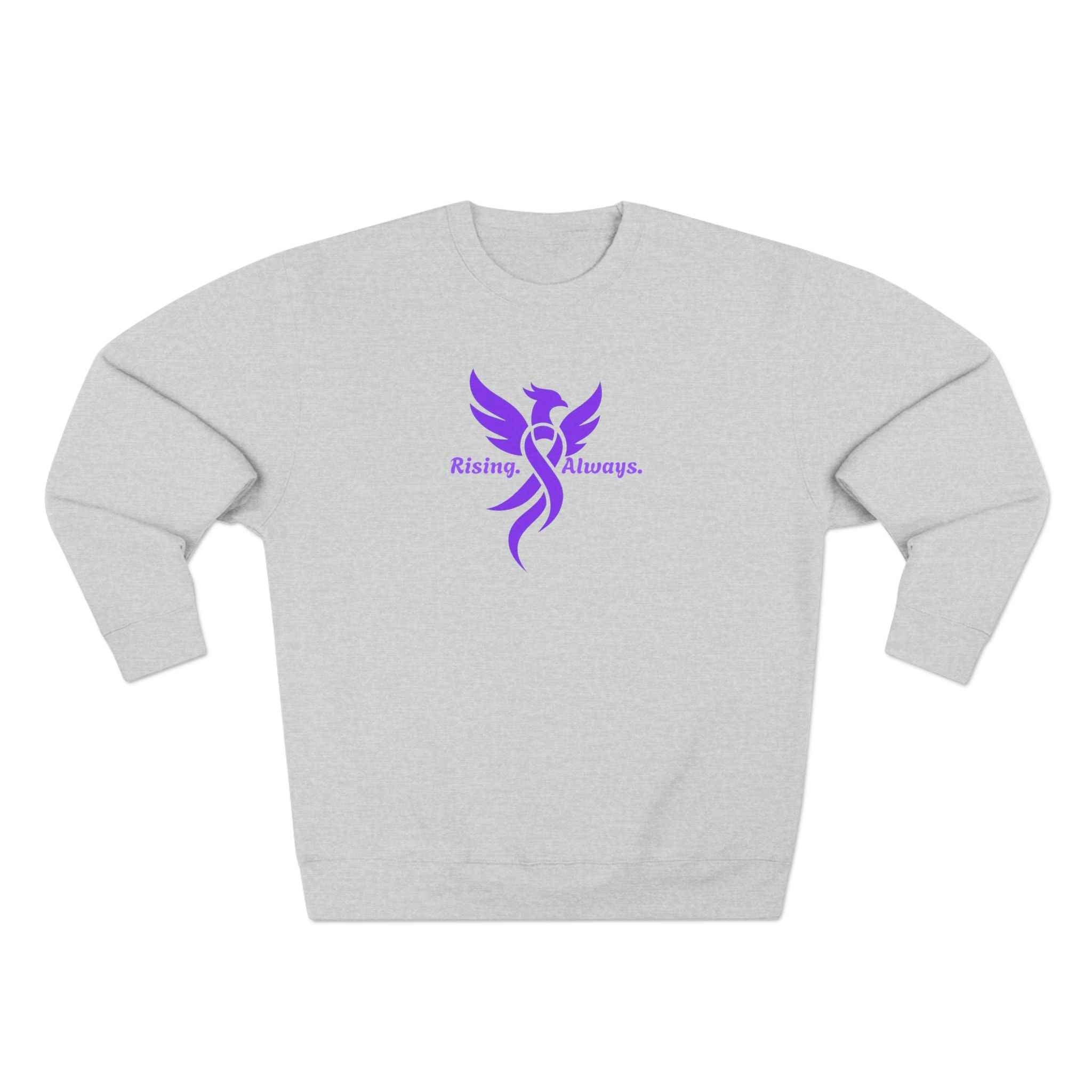 Rising Always Epilepsy Awareness Phoenix Ribbon Sweatshirt