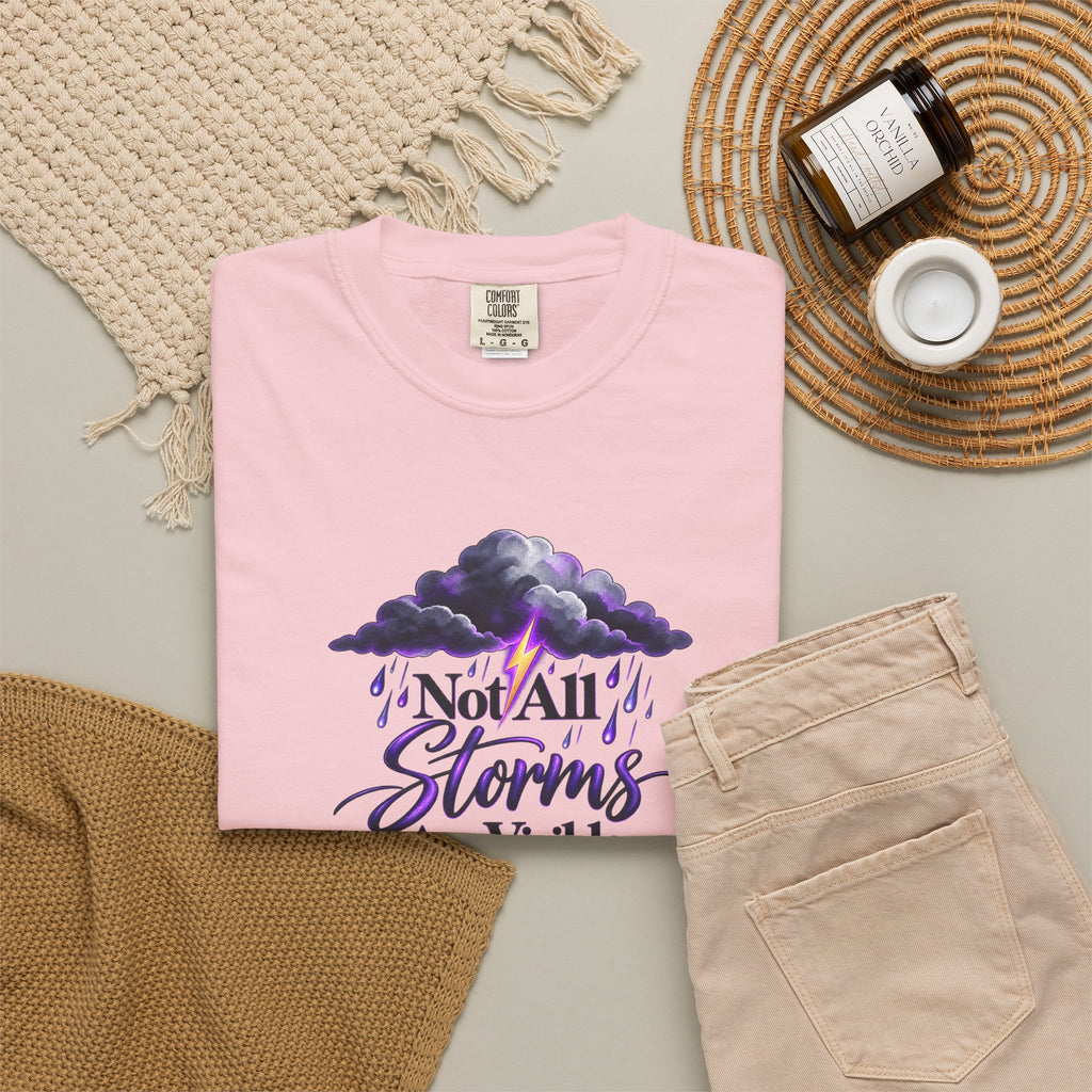 Not All Storms Are Visible Epilepsy Awareness T-Shirt | Purple Epilepsy Shirt | Comfort Colors Tee