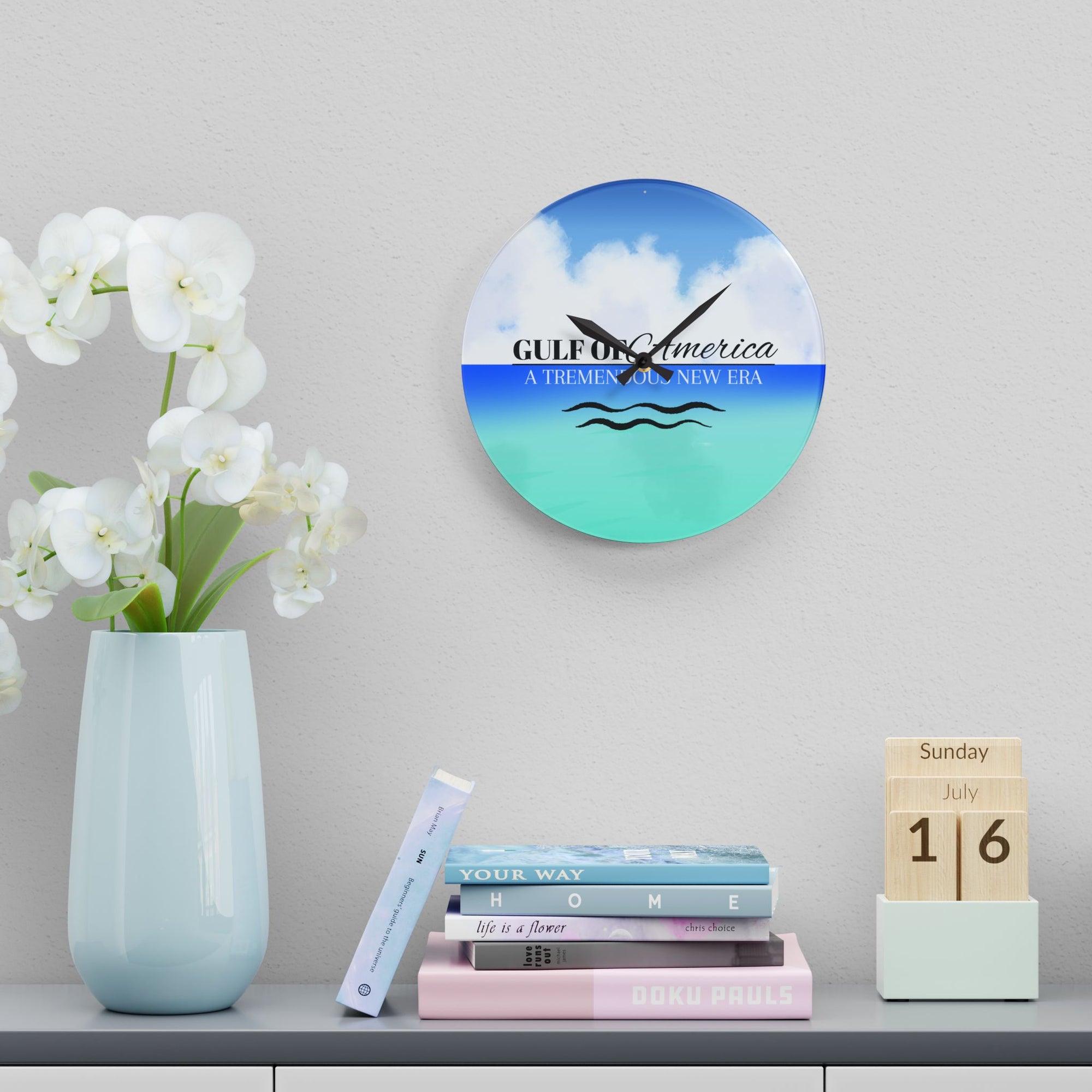 American Gulf Acrylic Wall Clock