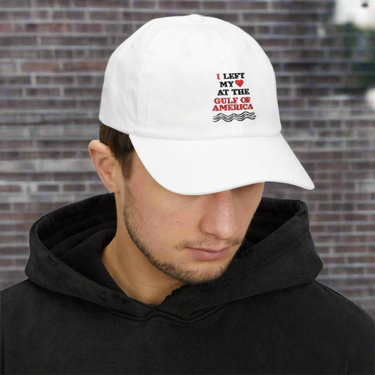 Gulf of America Dad Cap - I Left My Heart Embroidered Hat