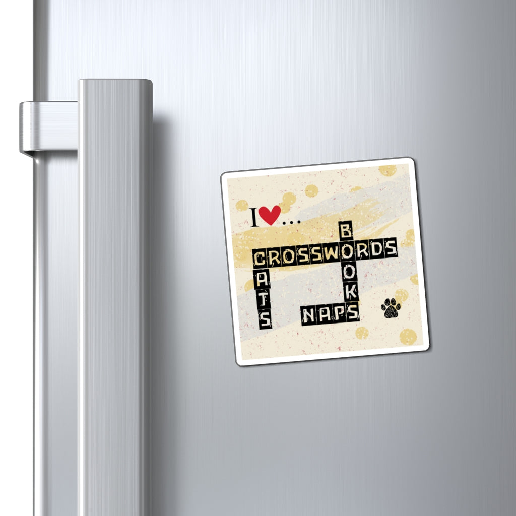 Crosswords and Cats Magnets