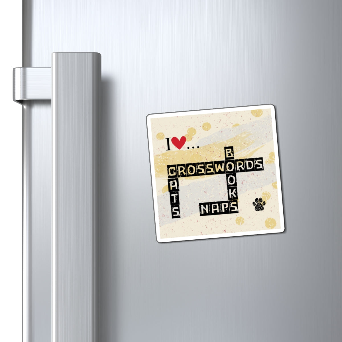 Photo depicting the ​Crosswords and Cats Magnets from EpiAl's Shop.