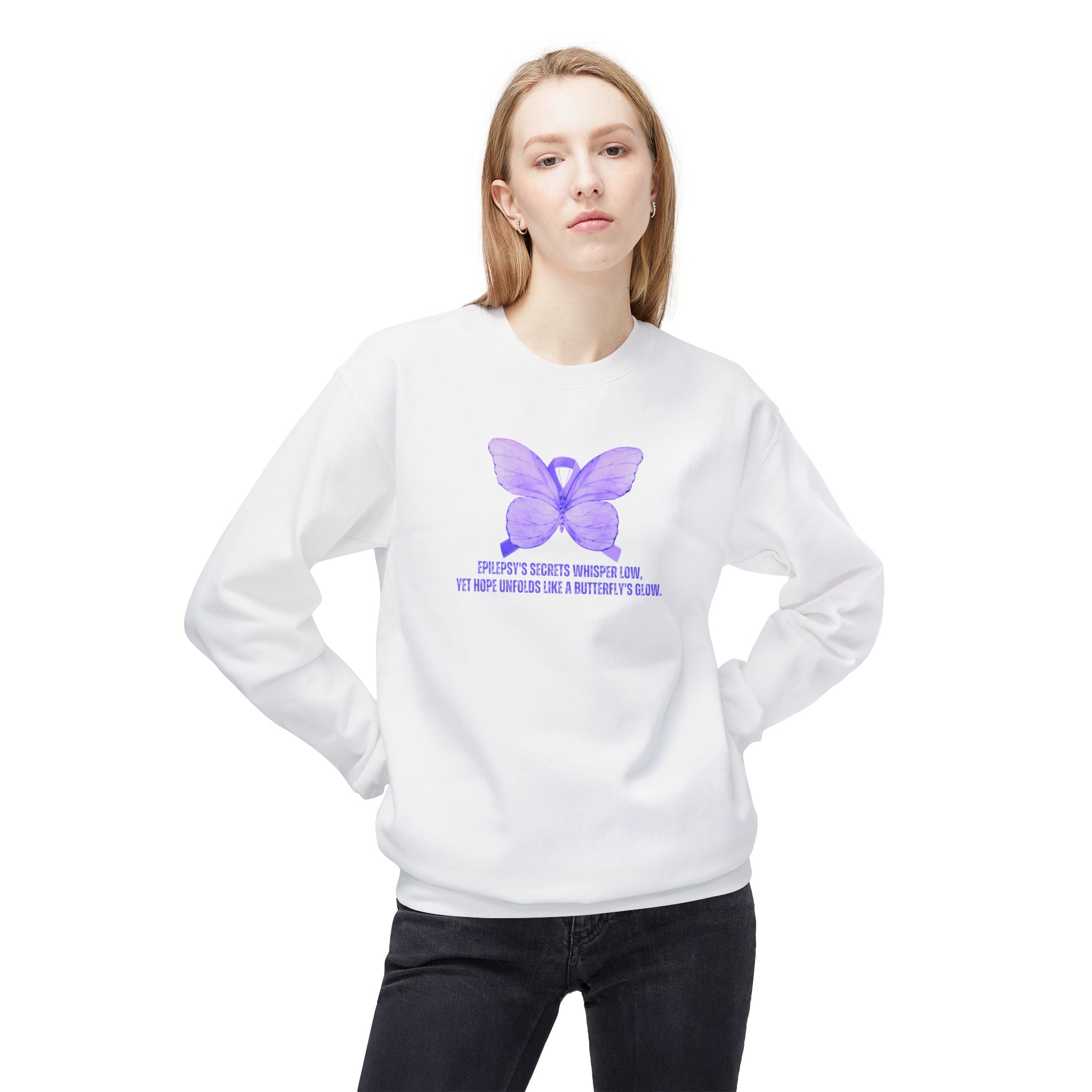 Butterfly's Glow Softstyle Fleece Crewneck Sweatshirt - EpiAl's Shop