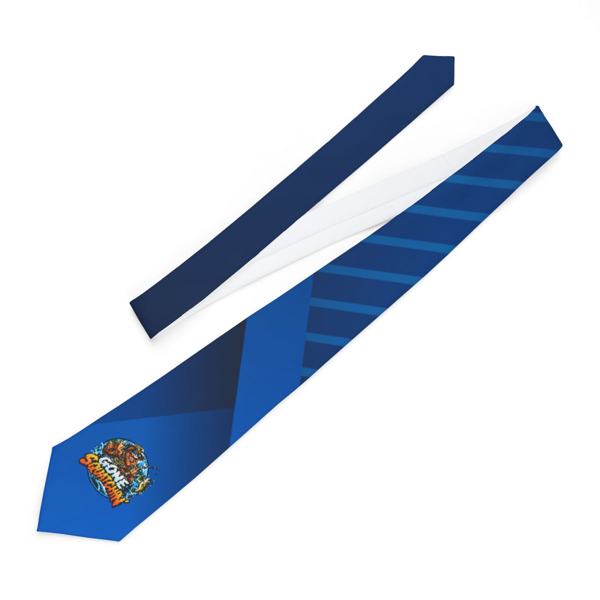 Gone Squatchin’ Bigfoot Fishing Necktie – Sasquatch Fisherman Tie, Funny Cryptid Gift