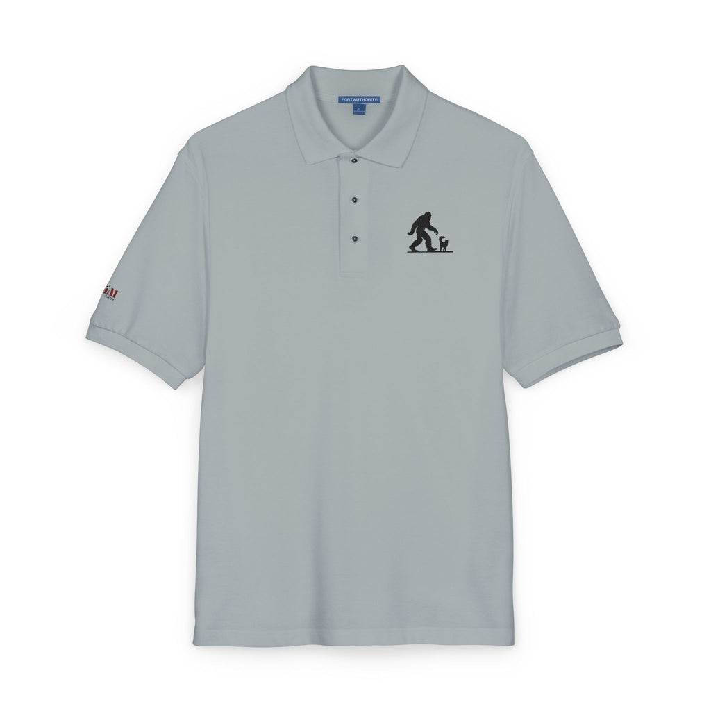 Classic Sasquatch's Cat Embroidered Unisex Polo Shirt