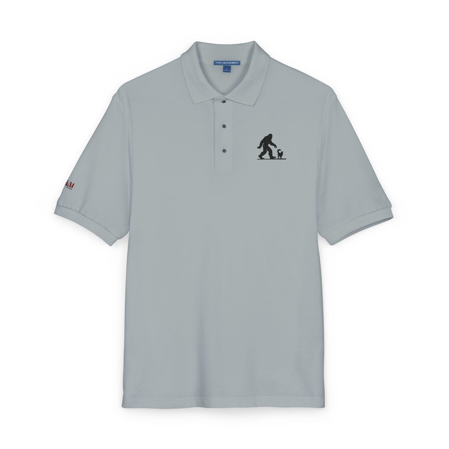 Classic Sasquatch's Cat Embroidered Unisex Polo Shirt