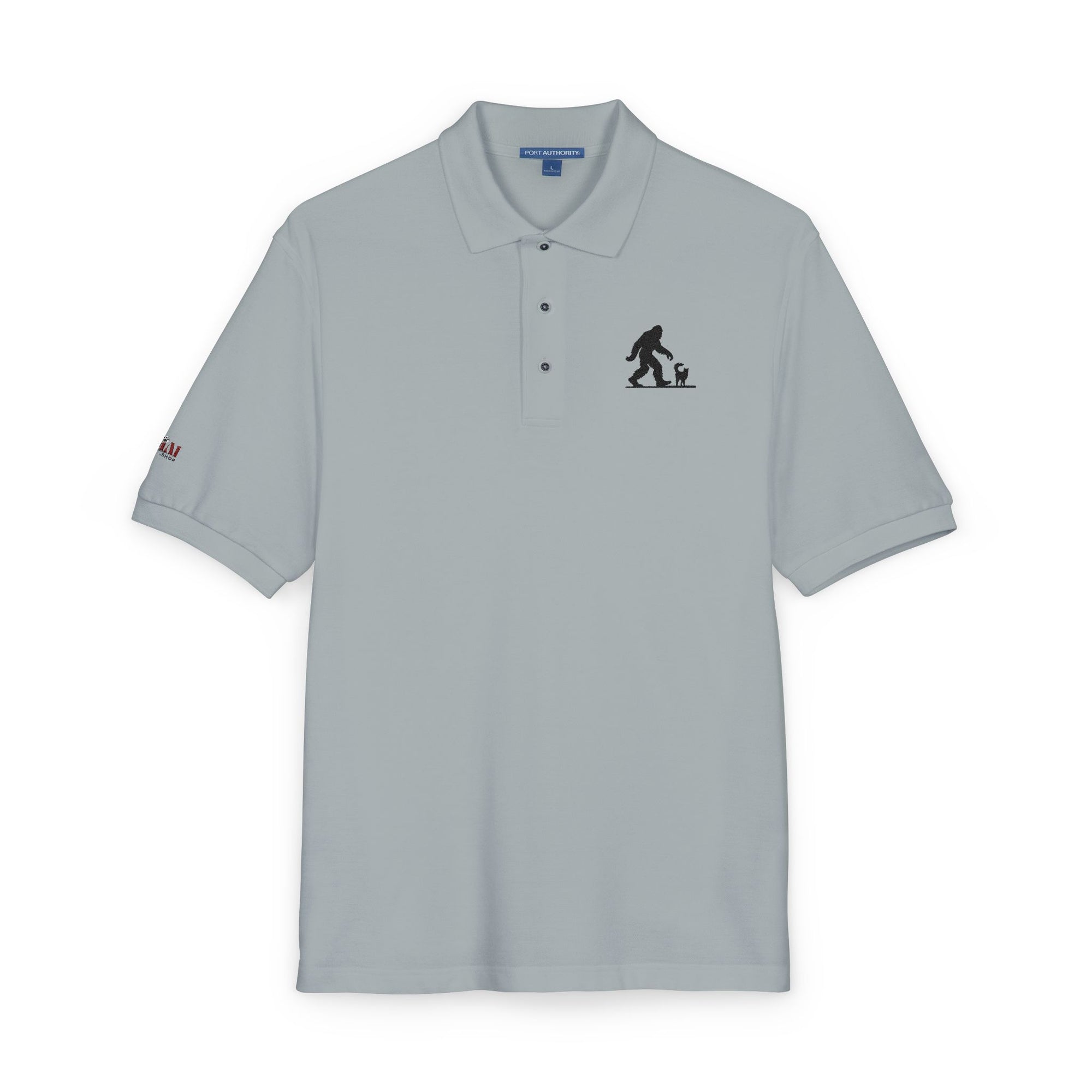 Classic Sasquatch's Cat Embroidered Unisex Polo Shirt