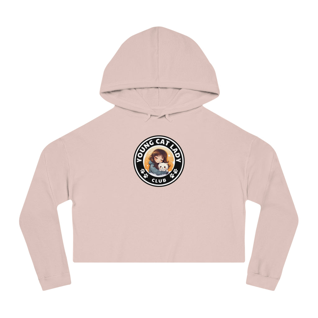 Young Cat Lady Club Women’s Cropped Hooded Sweatshirt