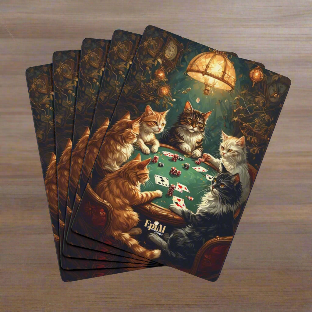 Cats Playing Poker Playing Cards, Perfect for Cat Lovers
