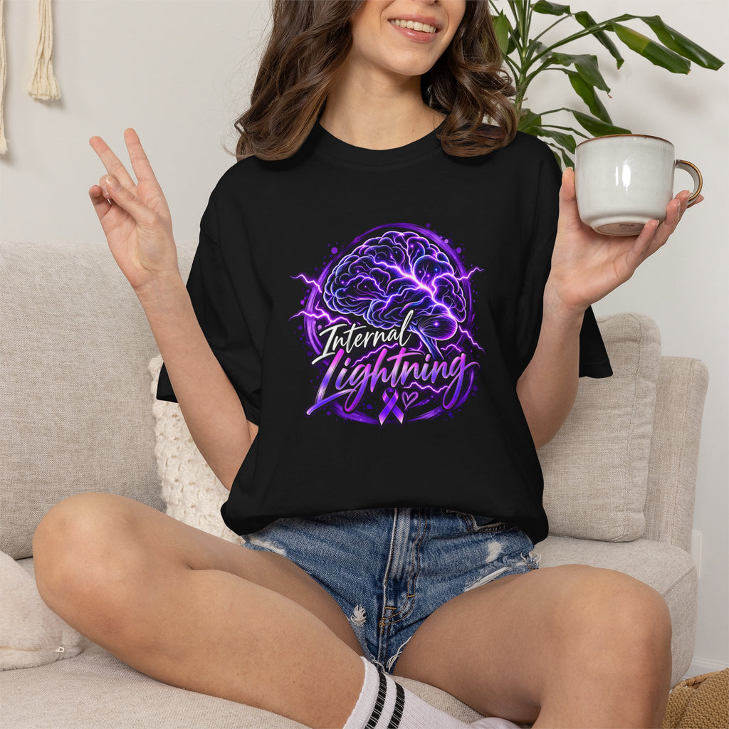 Internal Lightning Epilepsy Awareness Garment-Dyed T-Shirt
