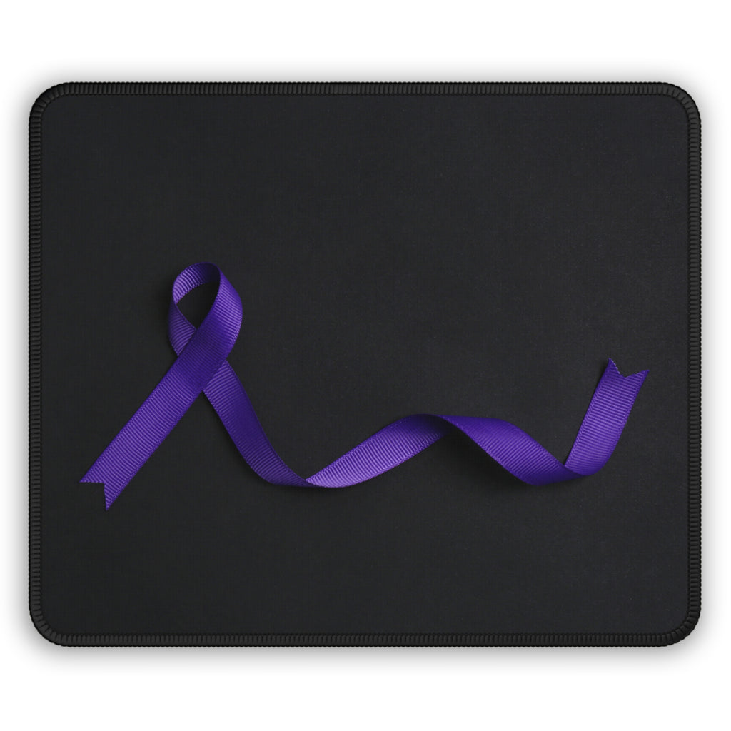 Purple Ribbon Gaming Mouse Pad