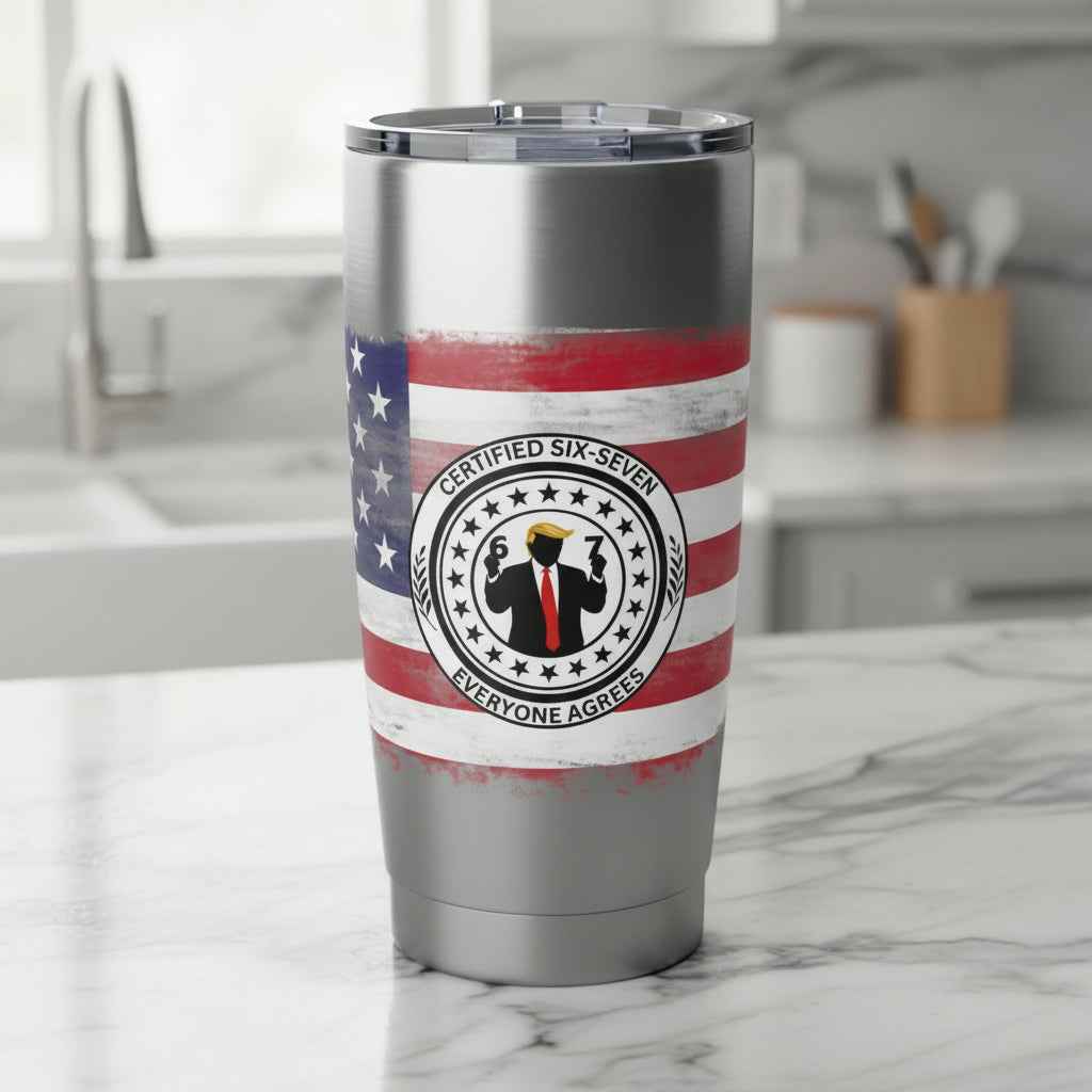 Certified Six-Seven Stainless Steel Tumbler – Political Parody Edition (20oz)