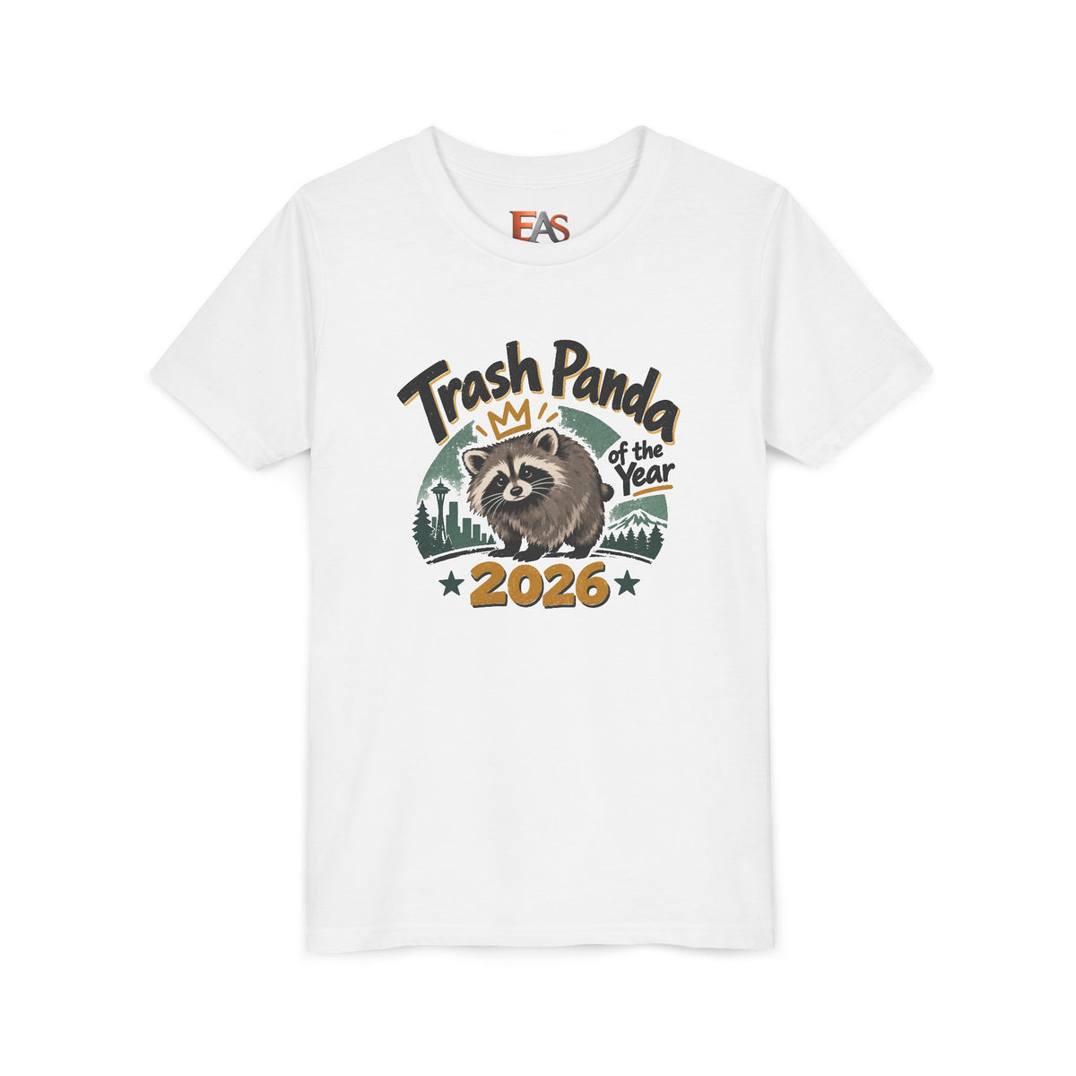 Trash Panda of the Year 2026 Youth T-Shirt | Jimothy-Inspired Raccoon Tee