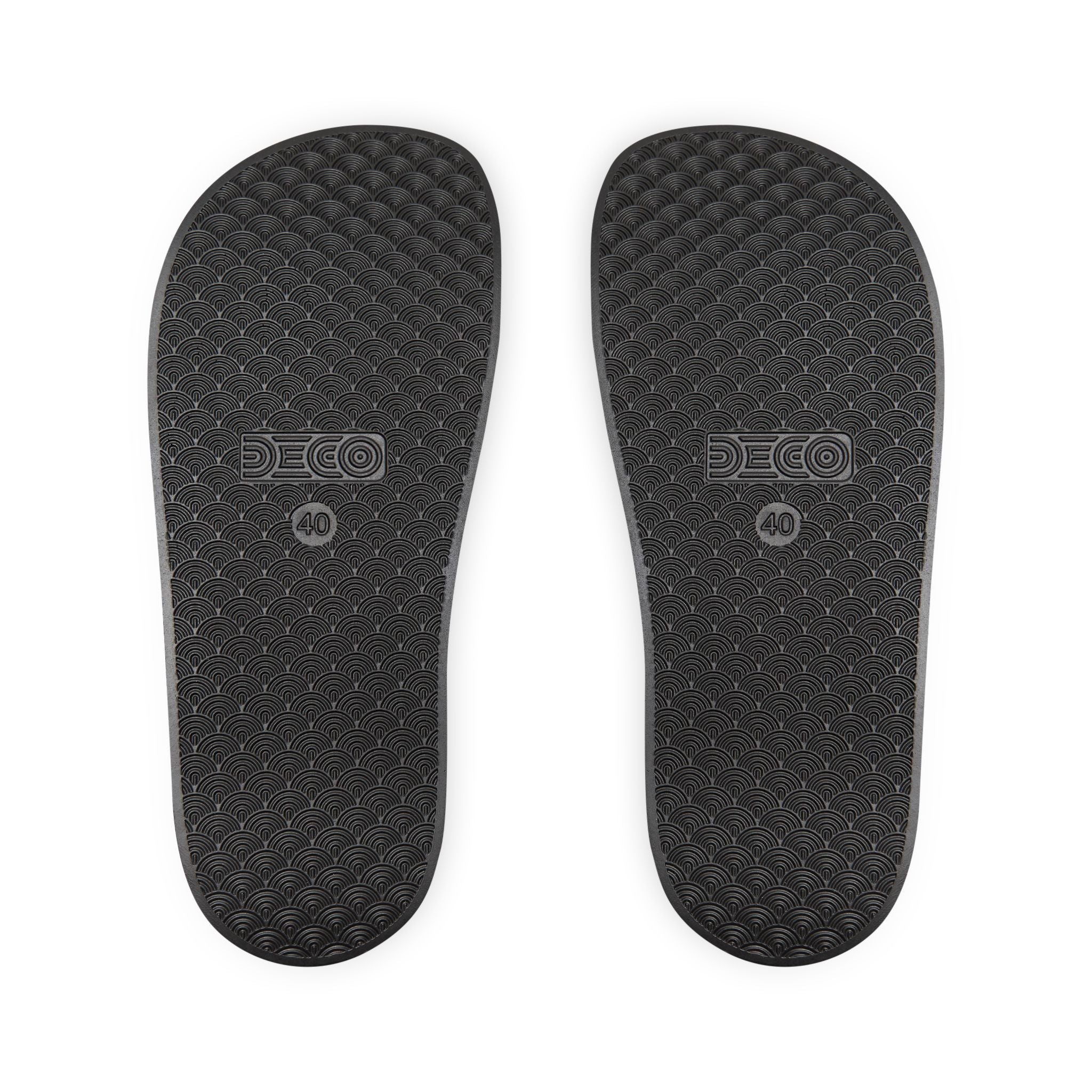 Out of Office Blue Toile Slide Sandals (Removable Strap)