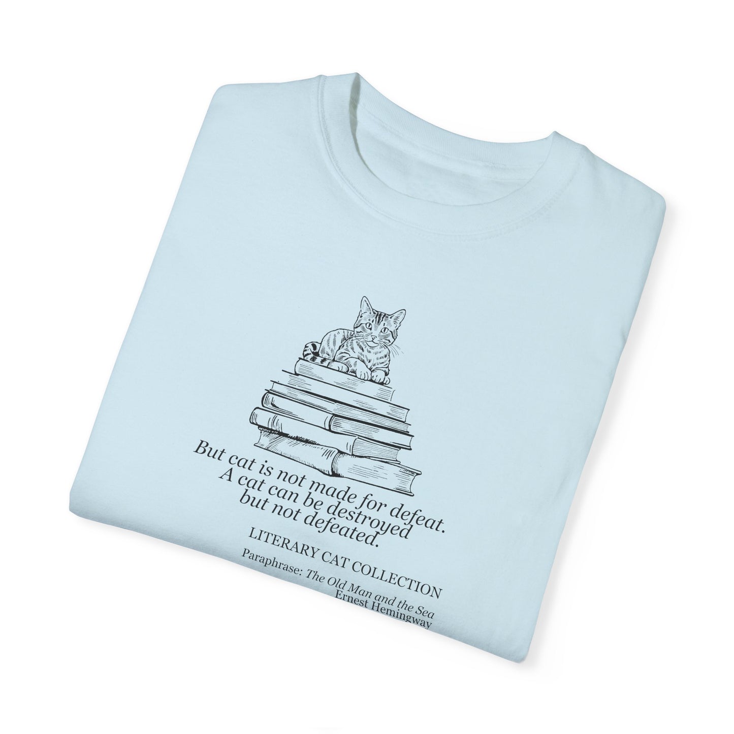Literary Cat Unisex T-Shirt - The Old Man & the Sea