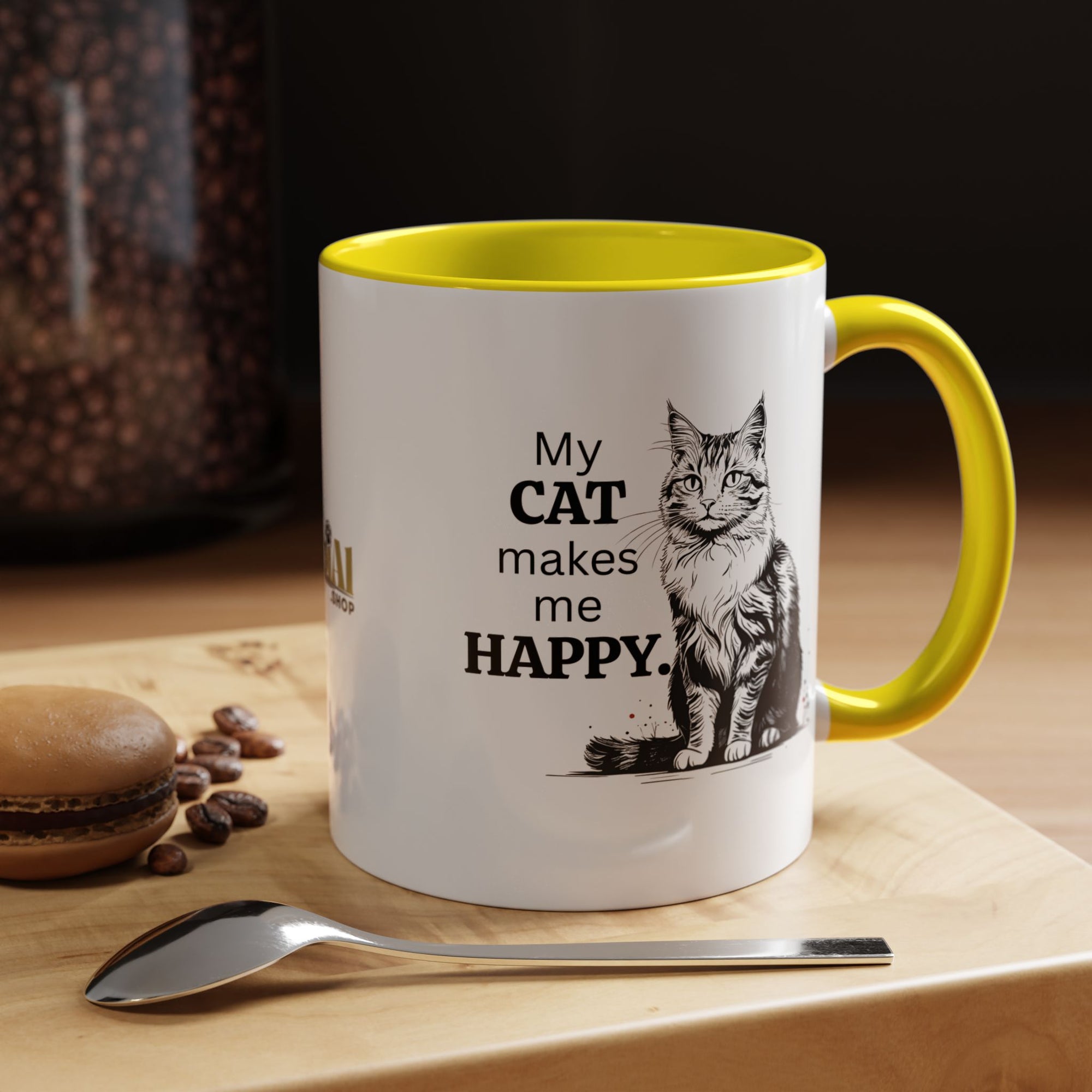 Cat Lover's Accent Coffee Mug: Perfect Gift for Cat Owners