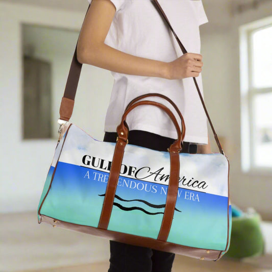 Waterproof Travel Bag - Gulf of America Design for Adventurers and Beach Lovers