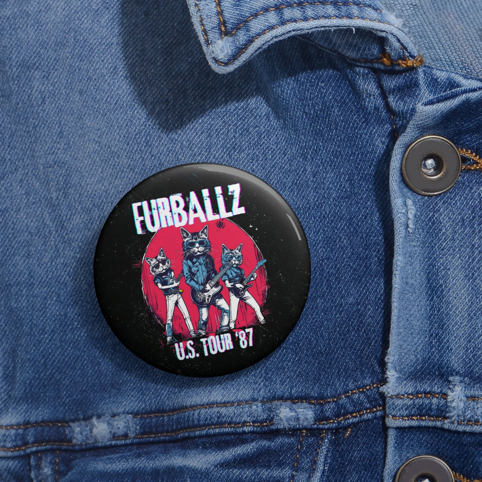 Furballz U.S. Tour '87 Pin Button