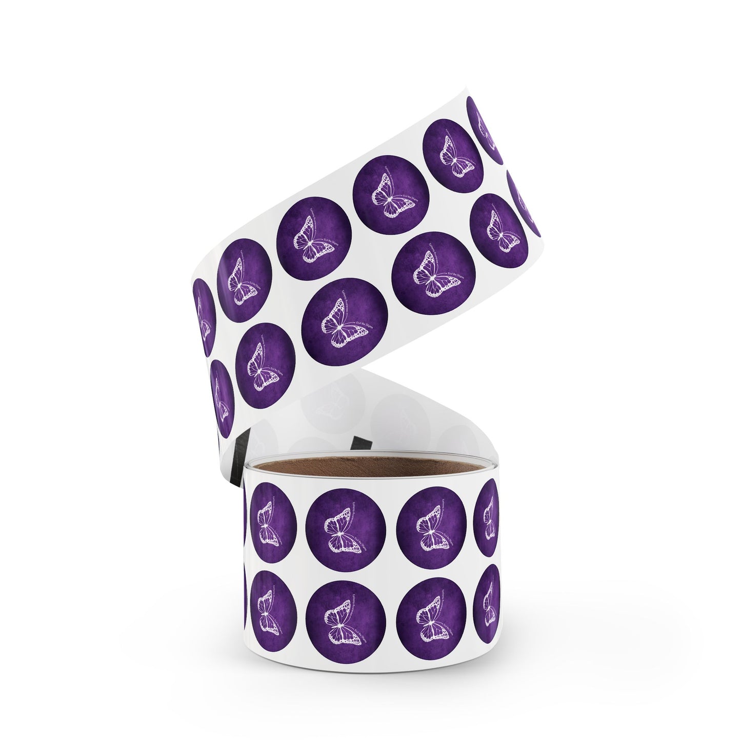 Butterfly Epilepsy Awareness Round Sticker Rolls