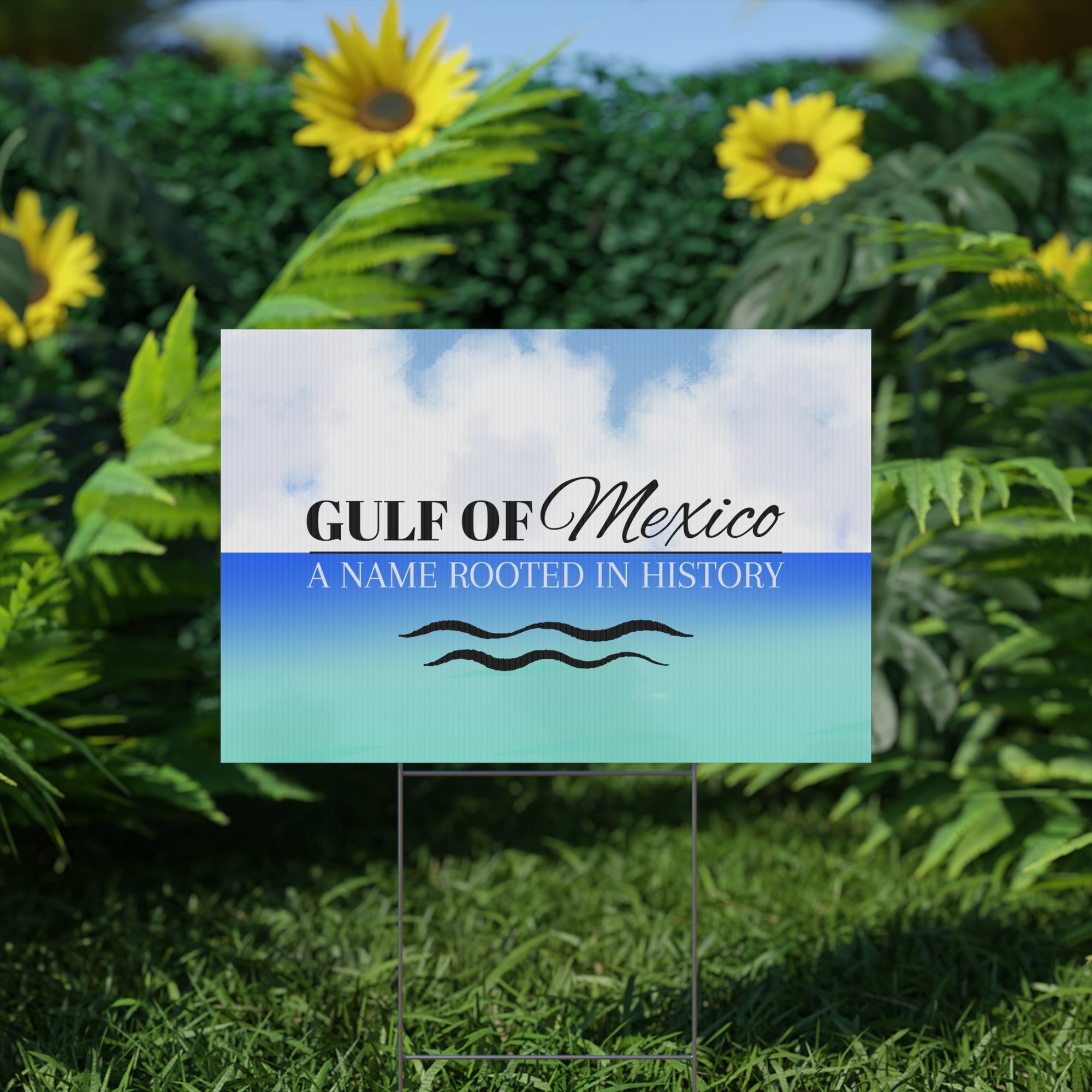 Gulf of Mexico Plastic Yard Sign