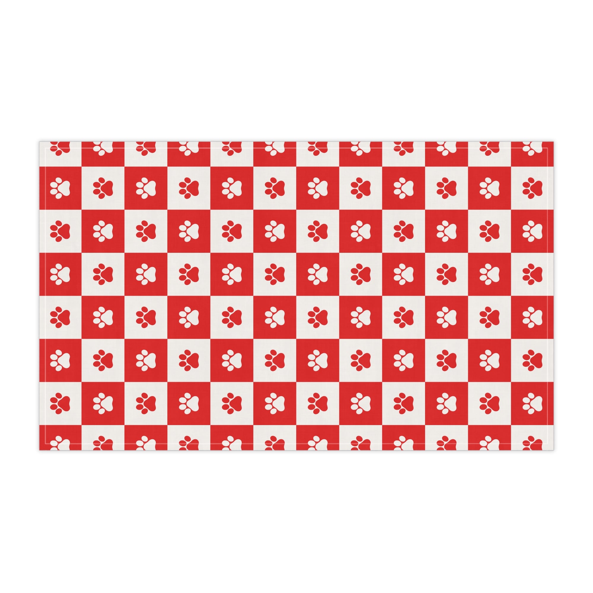 Red & White Paws Tea Towels (cotton, poly)