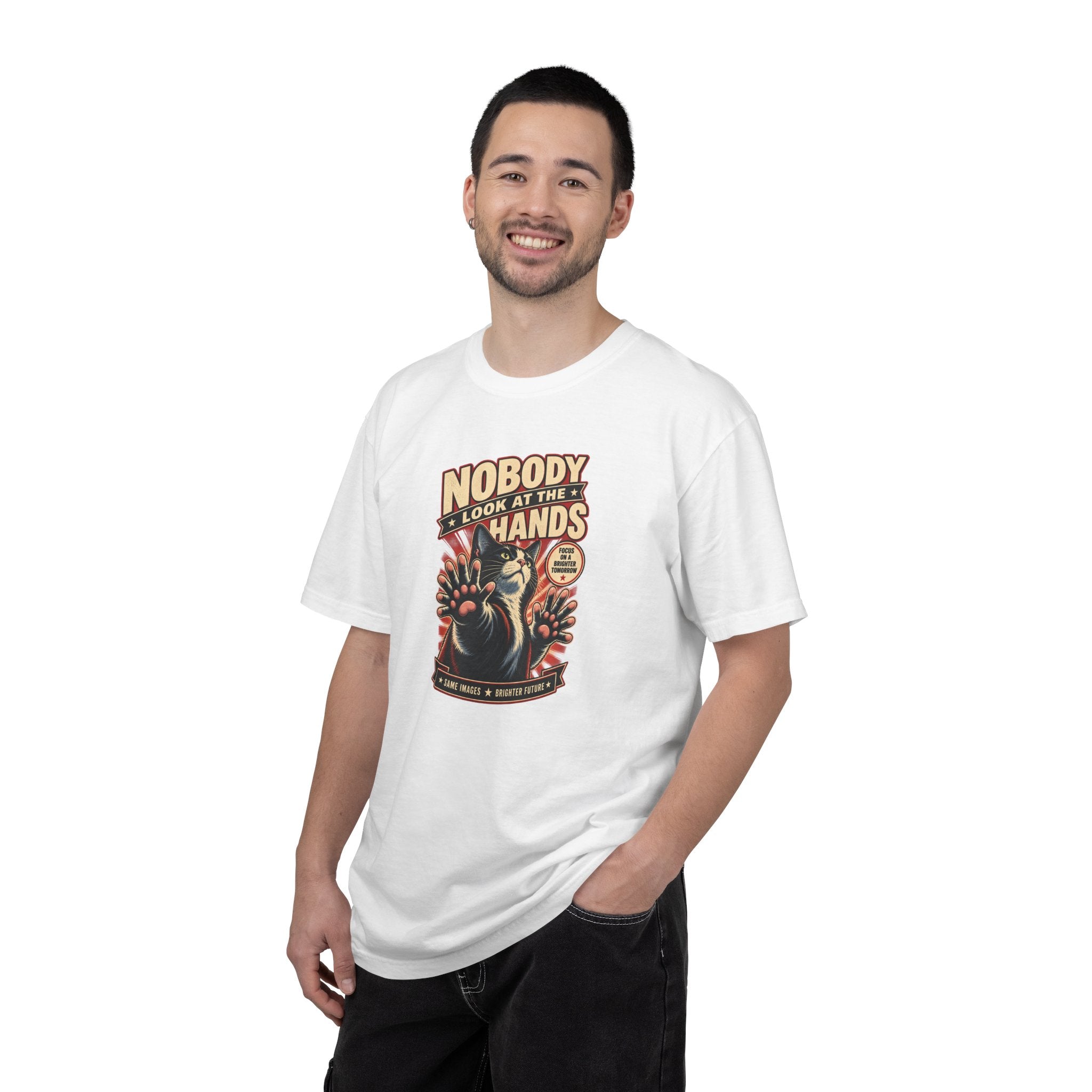 Nobody Look at the Hands AI Slop Comfort Colors T-Shirt