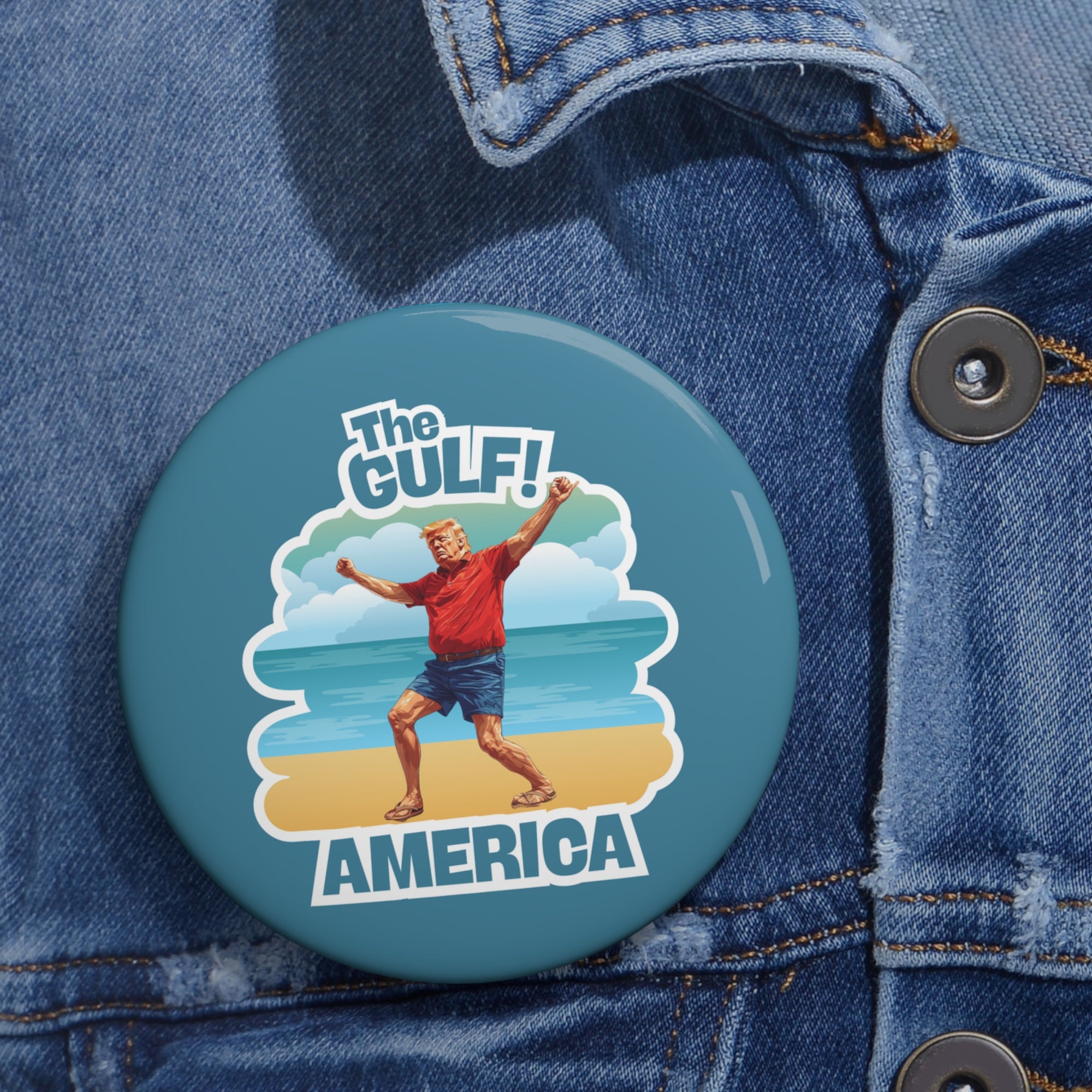 Gulf America Pin Buttons - Collectibles for Friends