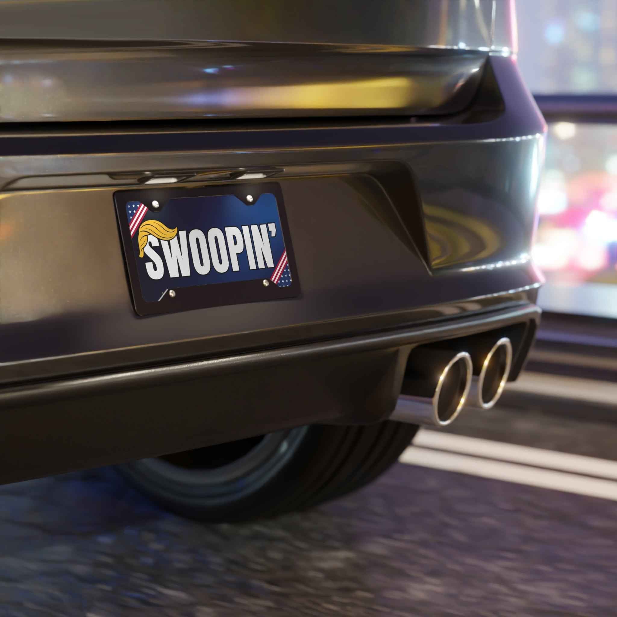 “SWOOPIN’” Political Parody Vanity Plate – Aluminum 12