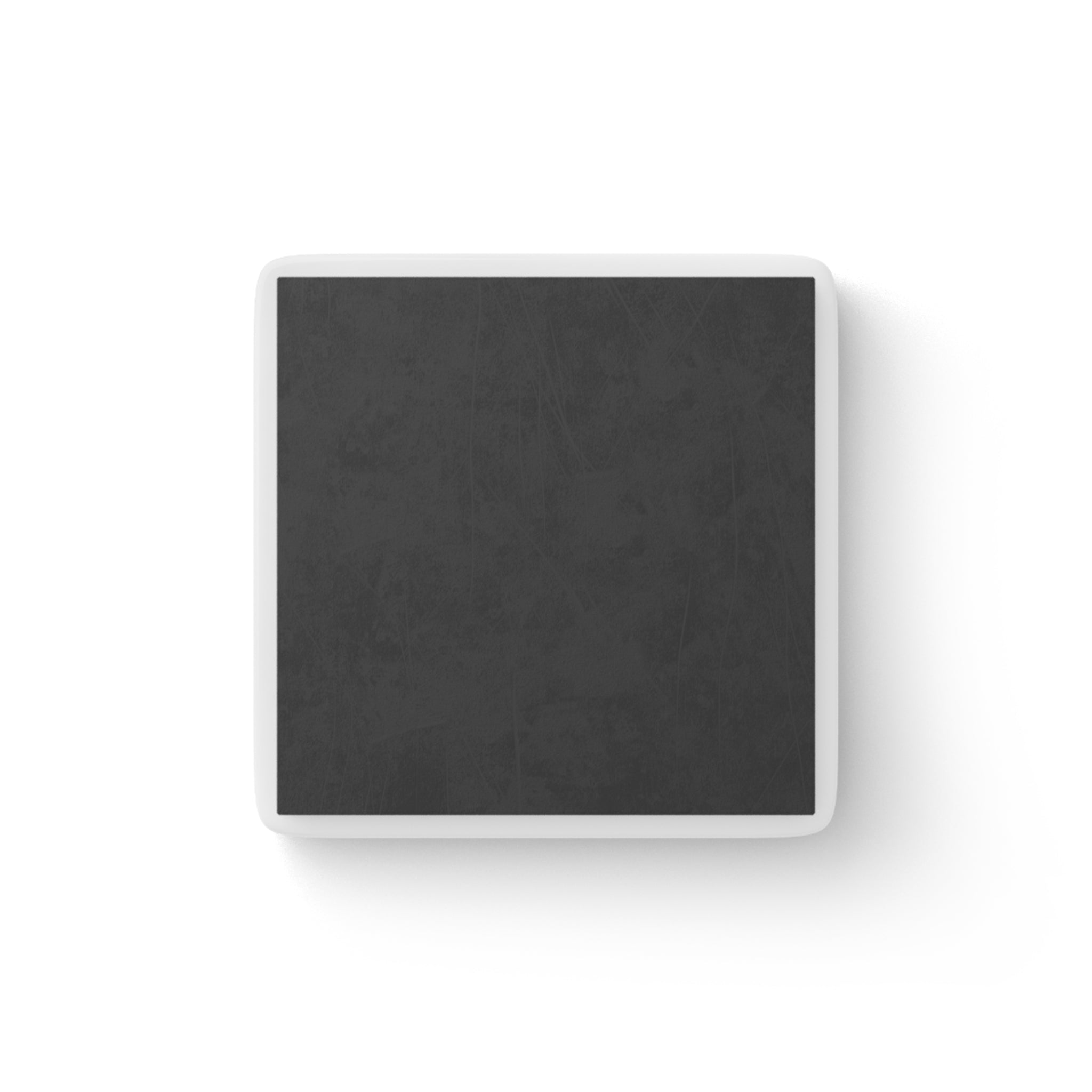 Photo depicting the ​Curious & Content Porcelain Magnet, Square from EpiAl's Shop.