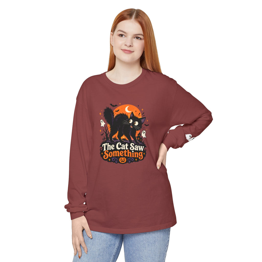 The Cat Saw Something Halloween Long Sleeve Shirt