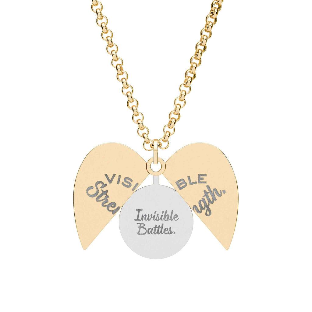 Visible Strength Hidden Message Heart Necklace | Invisible Battles