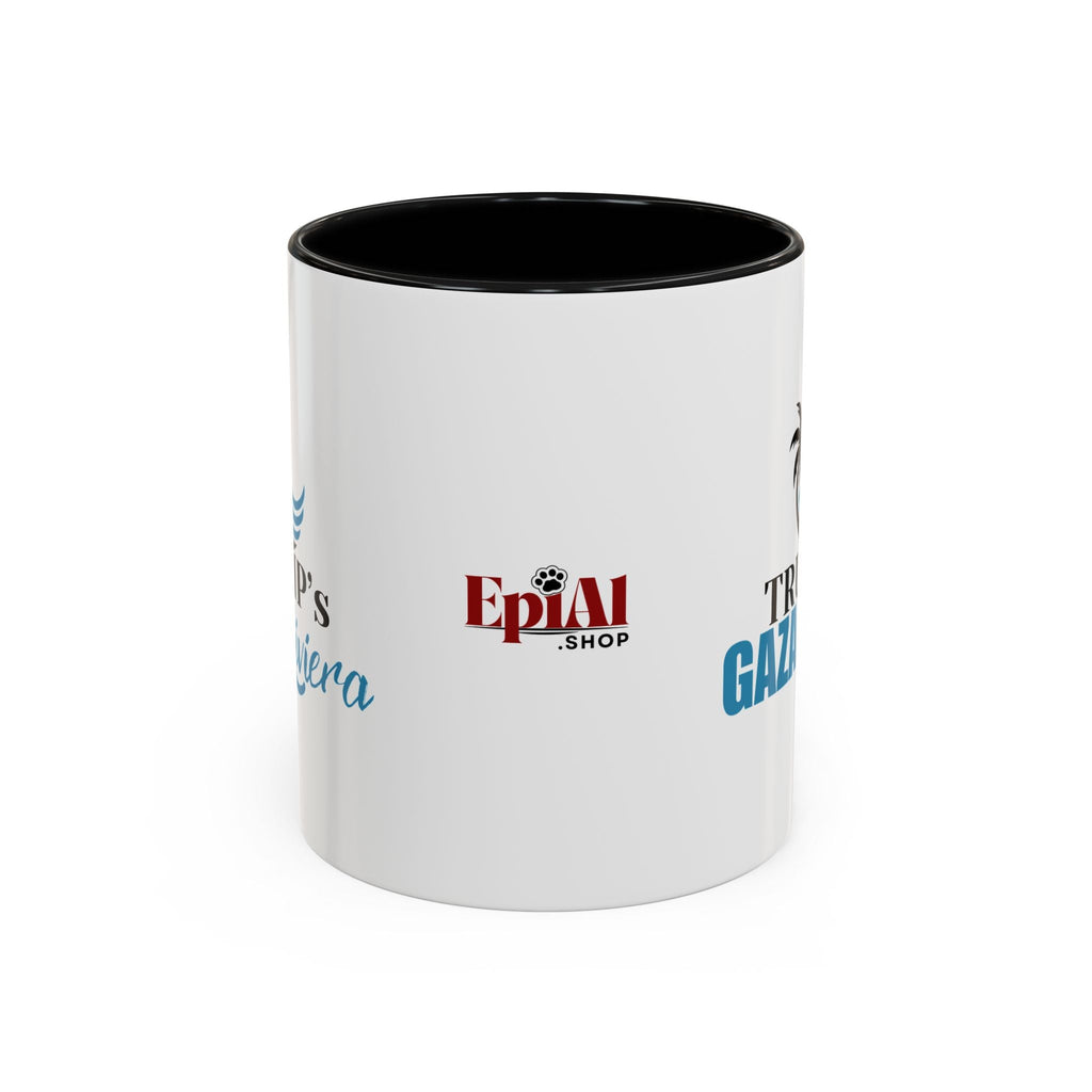Tropical Trump’s Gaza Riviera Accent Coffee Mug - 11 & 15oz Ceramic Mug for Beach Lovers Printify