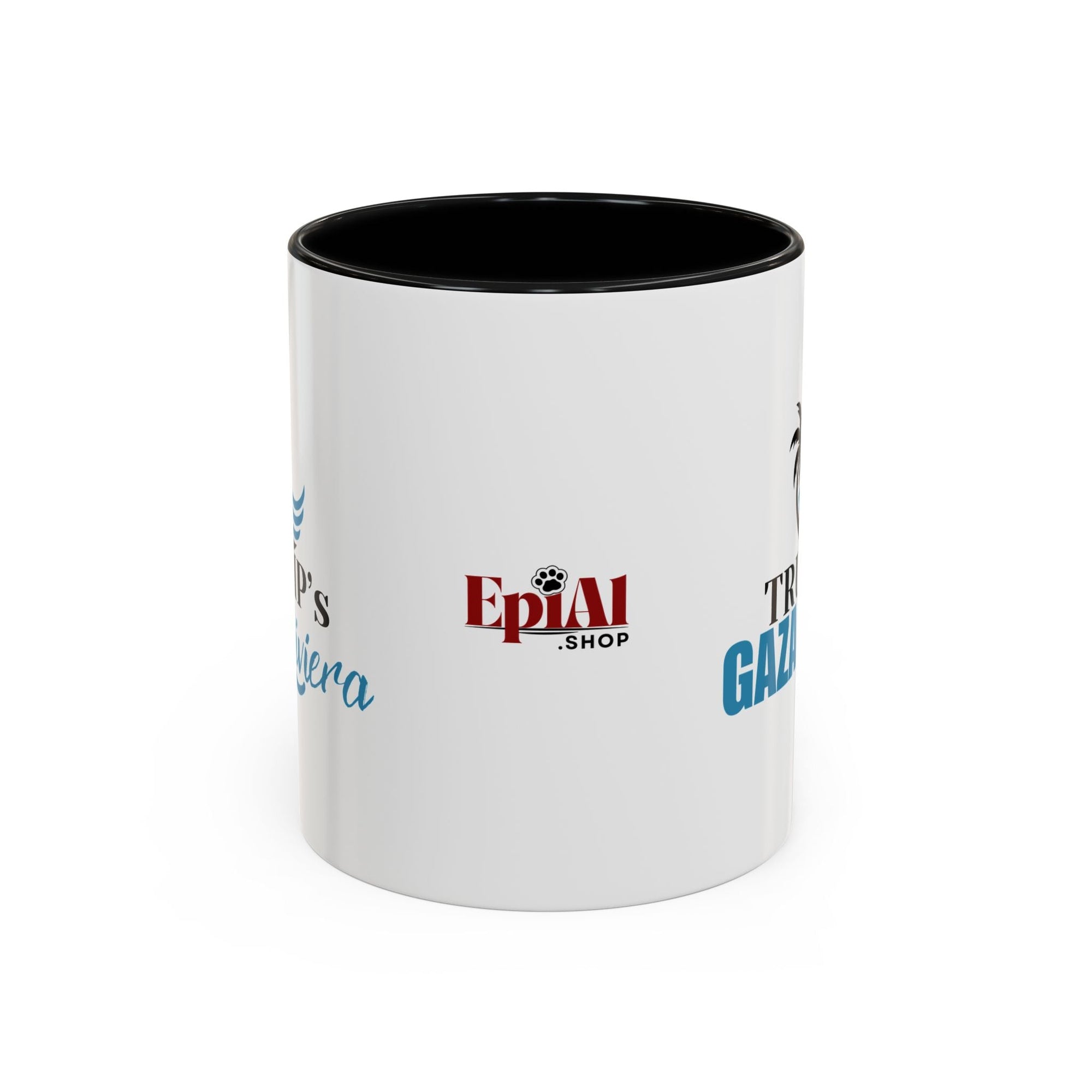 Tropical Trump’s Gaza Riviera Accent Coffee Mug - 11 & 15oz Ceramic Mug for Beach Lovers Printify