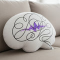 Abstract Brain Shaped Pillow – Epilepsy Awareness Accent Pillow