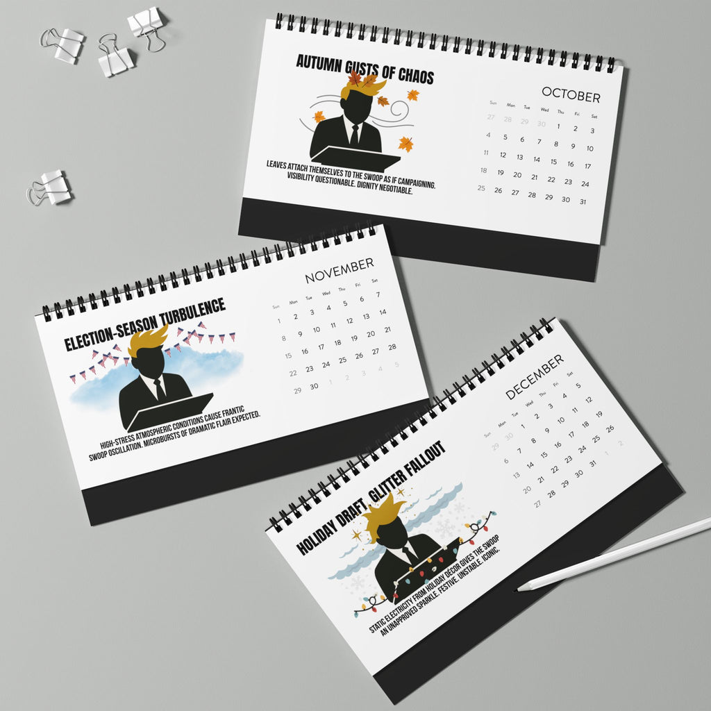 Executive Hair Forecast 2026 Desktop Calendar