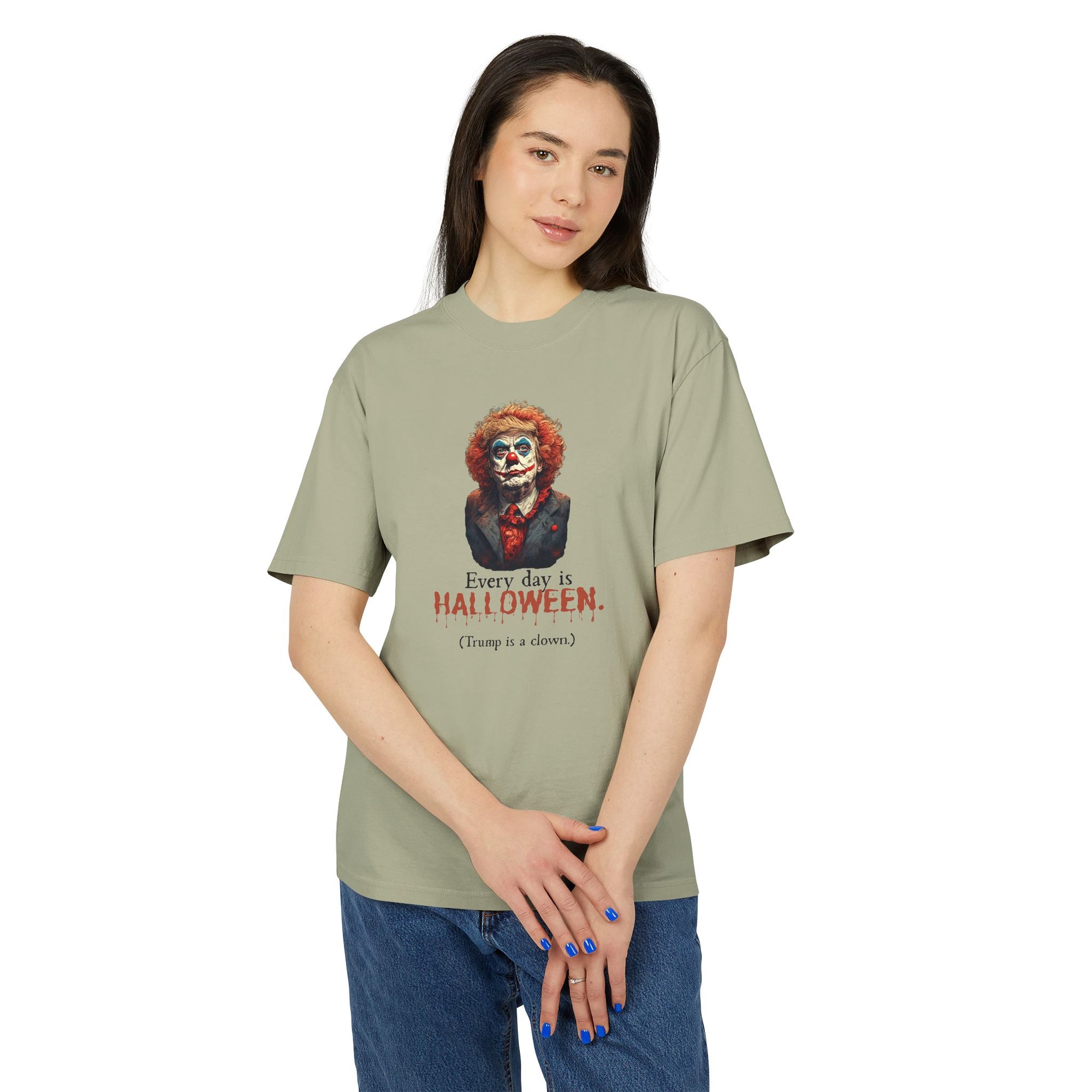 Trump is a Clown Halloween Unisex Faded Tee