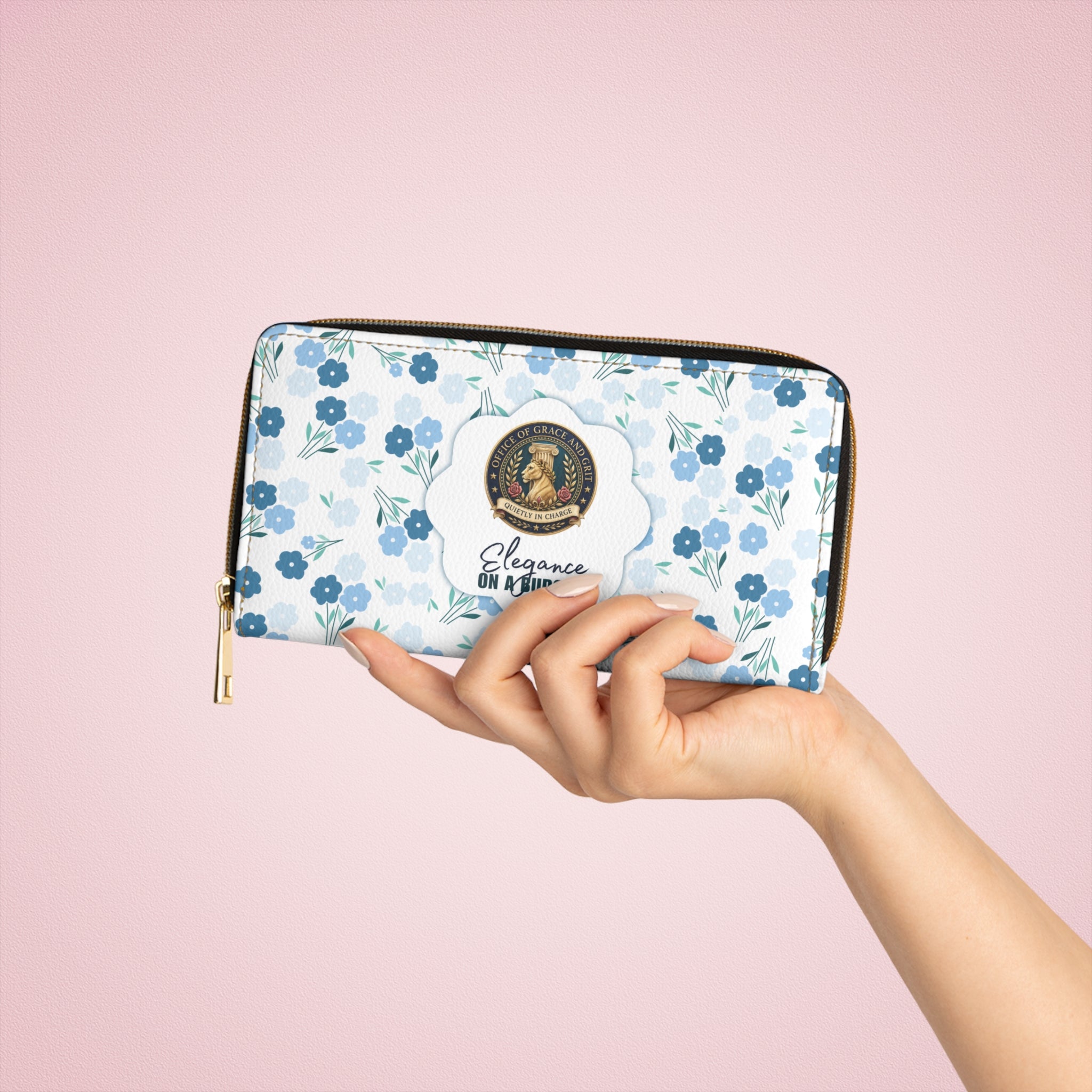 Office of Grace and Grit Floral Zipper Wallet